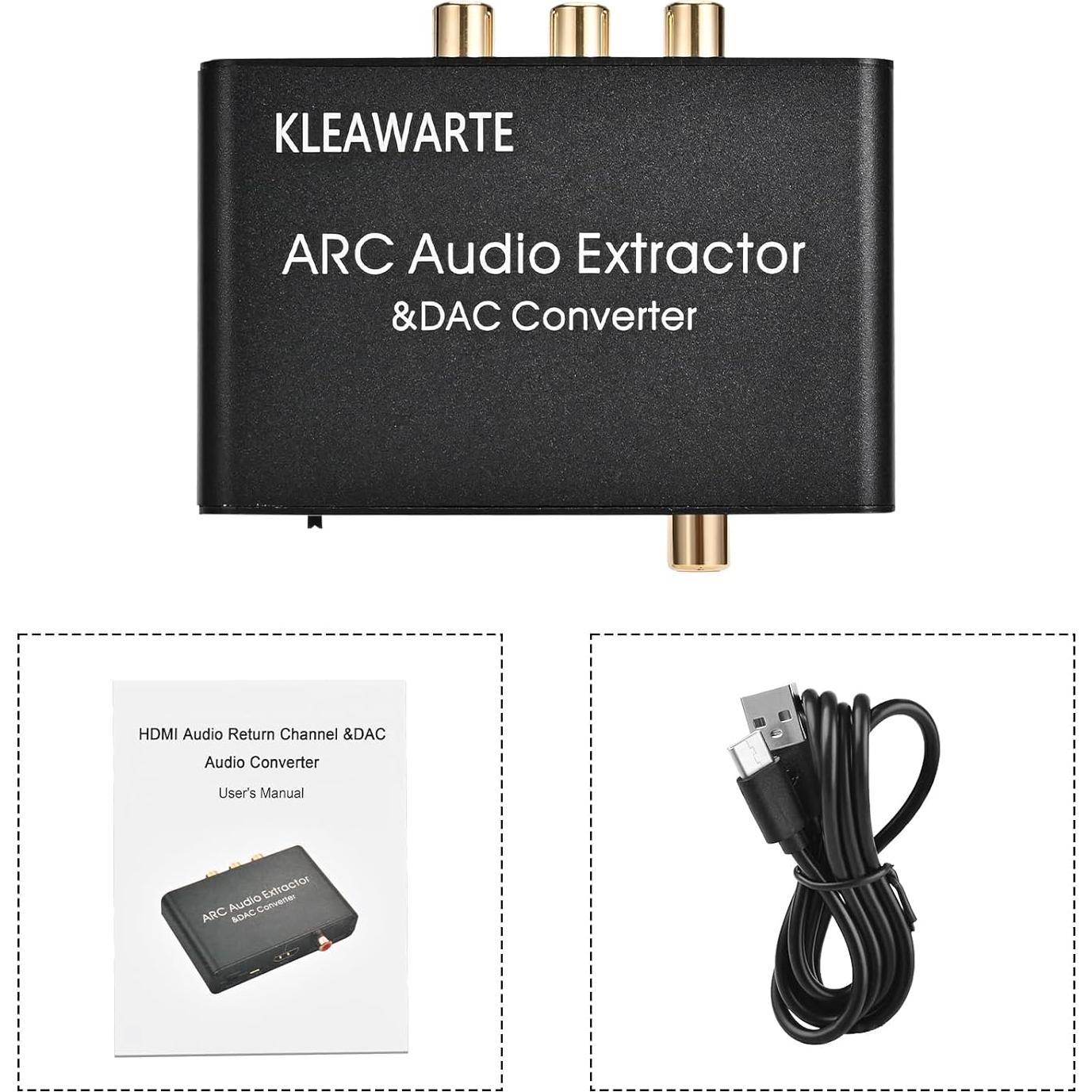Extractor de Audio HDMI ARC KLEAWARTE a SPDIF Coaxial 192KHz