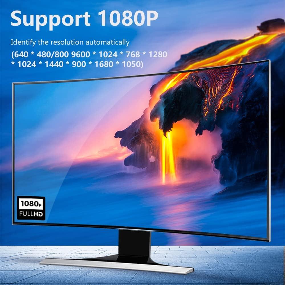 Convertidor de Video AV a VGA Watris Veiyi 480P - Adaptador Compacto