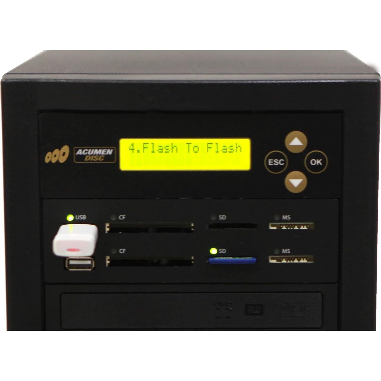 Duplicador de Discos Acumen Disc Crossover 1 a 2 CD DVD USB