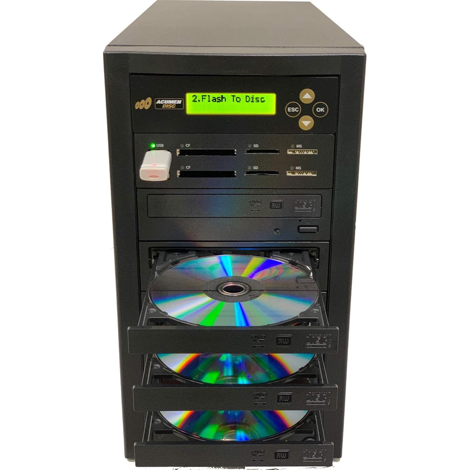 Duplicador de Discos Acumen Disc Crossover 1 a 2 CD DVD USB