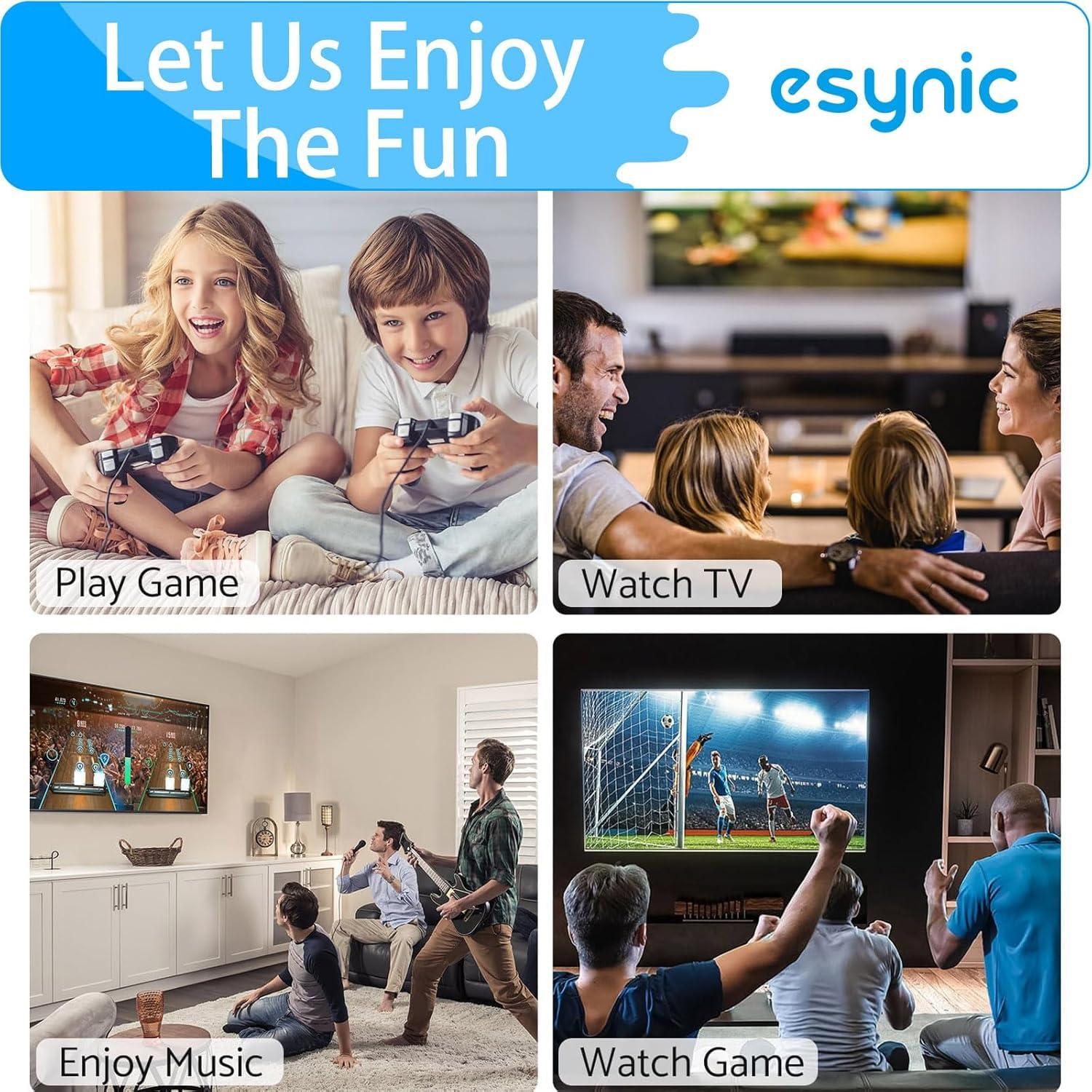 Adaptador Óptico a RCA eSynic 192kHz DAC 2.13m Portátil