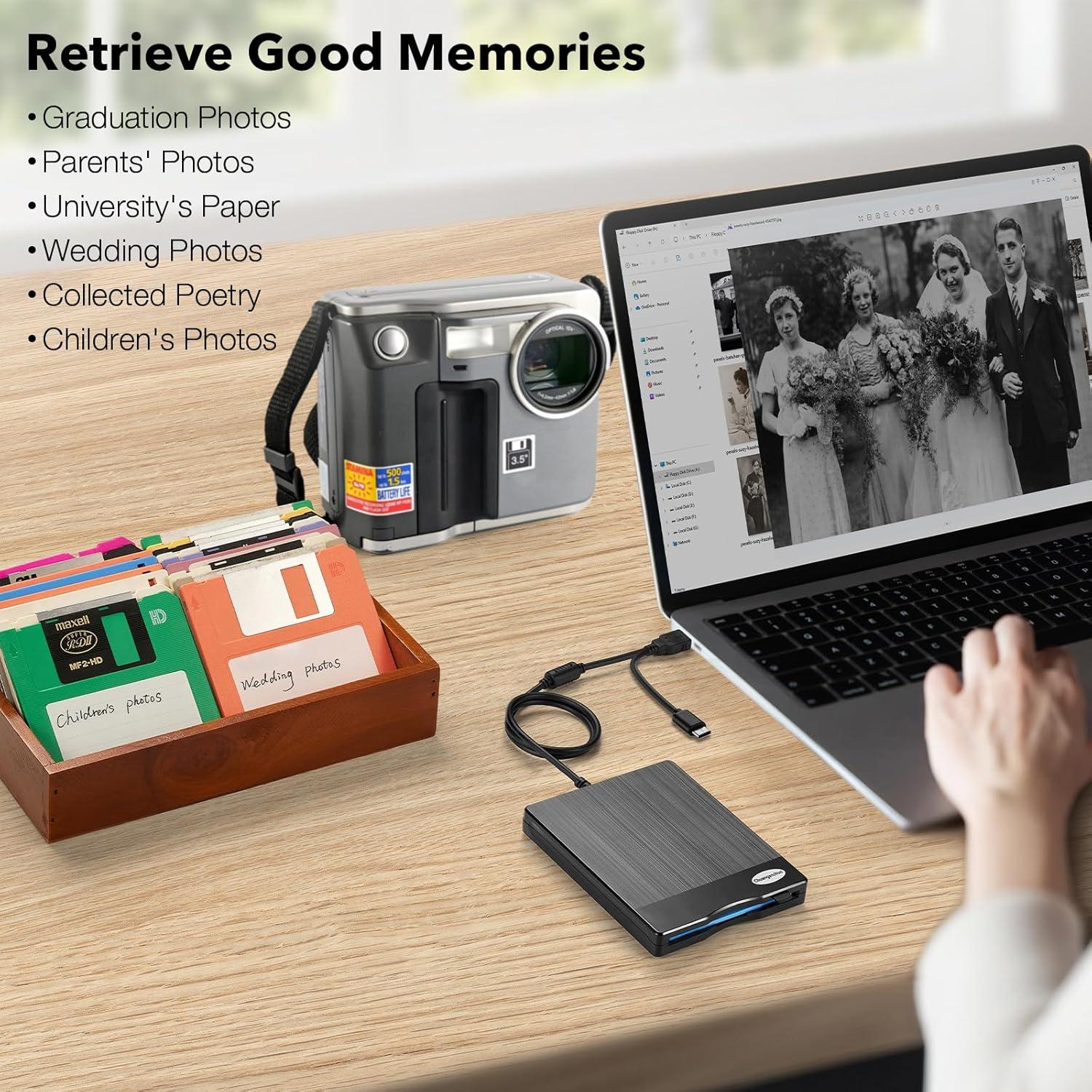 Lector de Disquetes Floppy USB Chuanganzhuo 3.5" Portátil