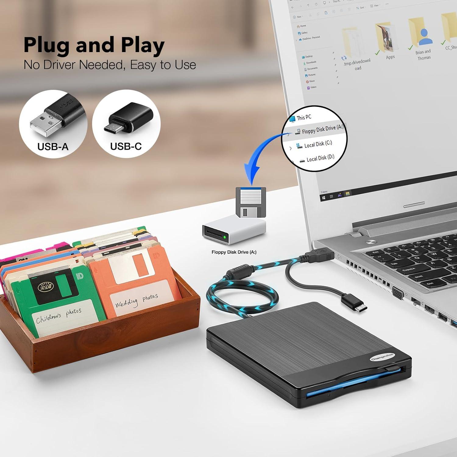 Lector de Disquetes Floppy USB Chuanganzhuo 3.5" Portátil