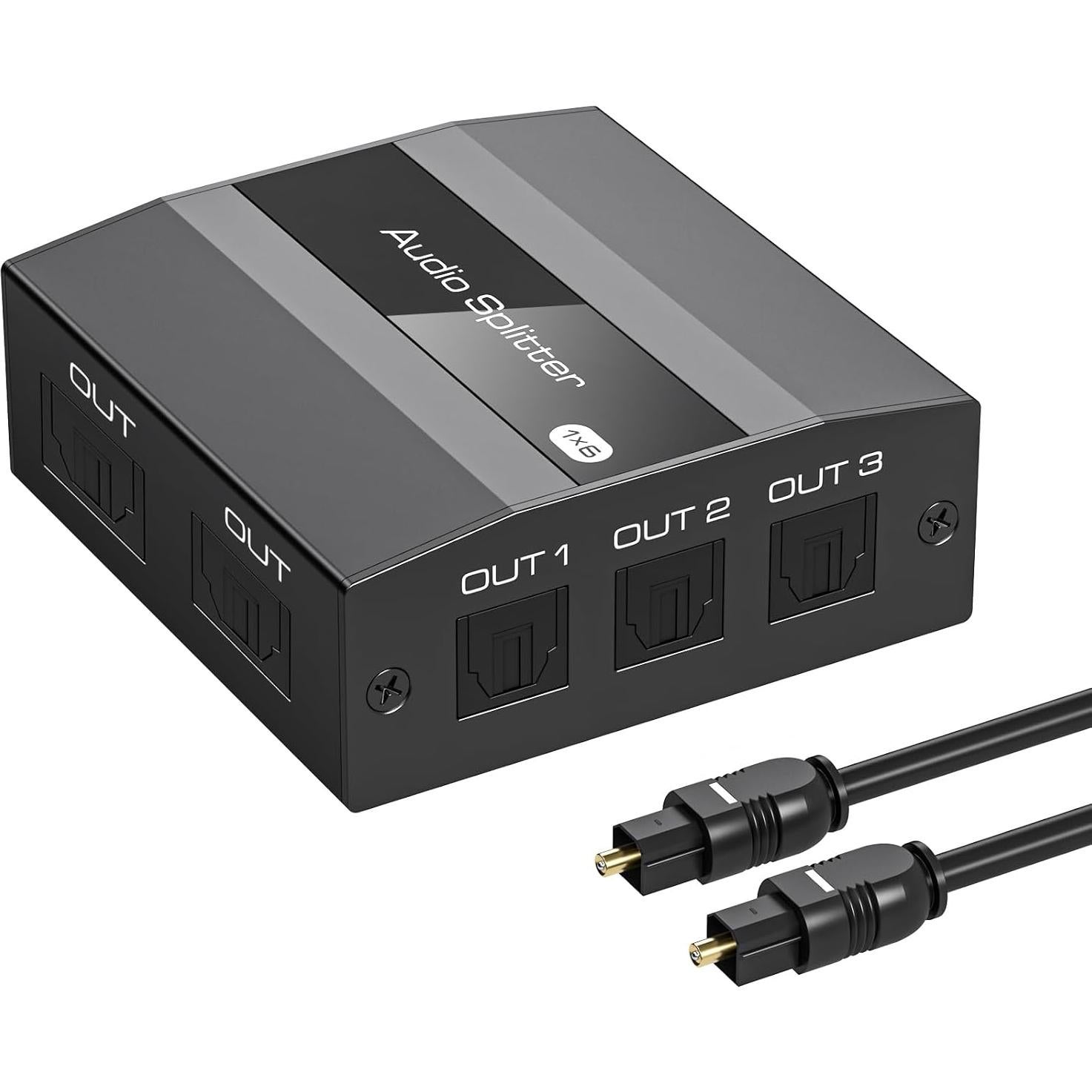 Divisor de Audio Óptico Digital 1x3 ATLAHET SPDIF Toslink