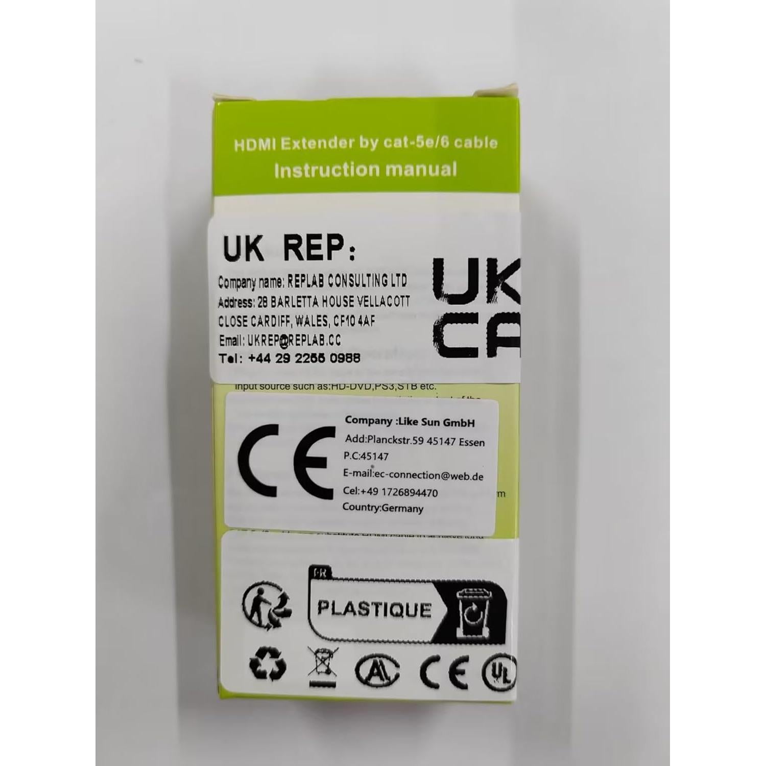 Extensor HDMI a RJ45 QIANRENON 1080p hasta 30m 2 pcs