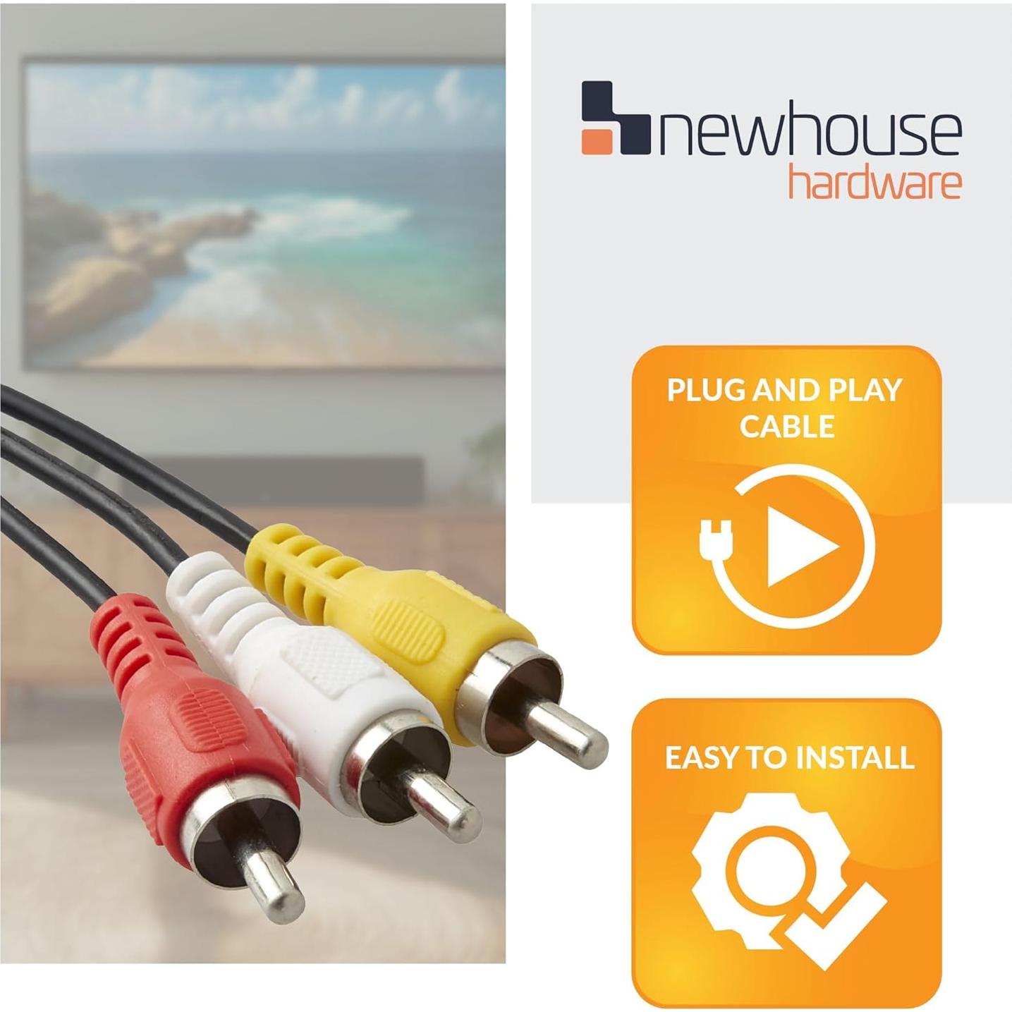 Cable RCA macho a macho 1.83m Newhouse Hardware RCA6-01