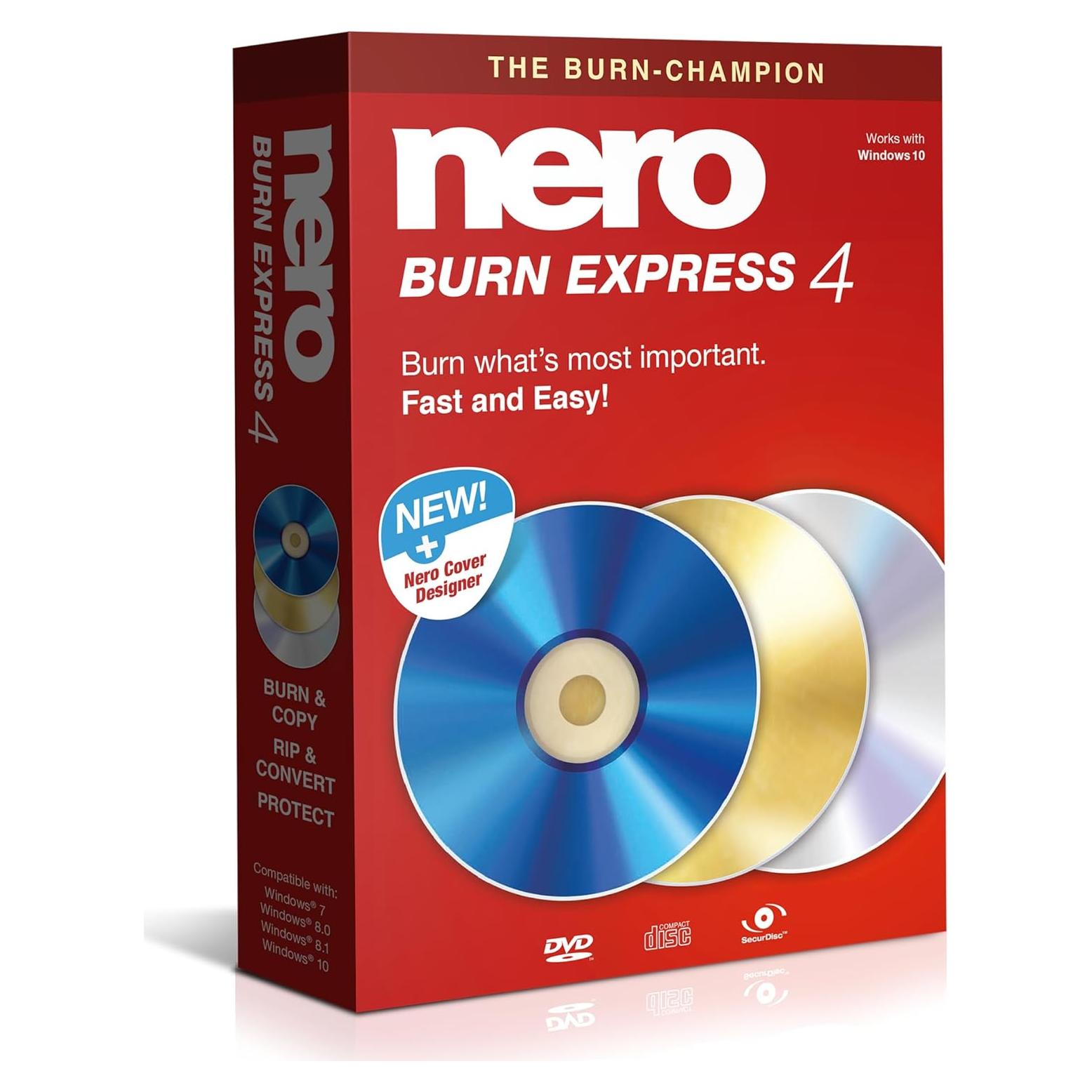 Nero Burn Express 4 - Software de Grabación CD/DVD/Blu-ray
