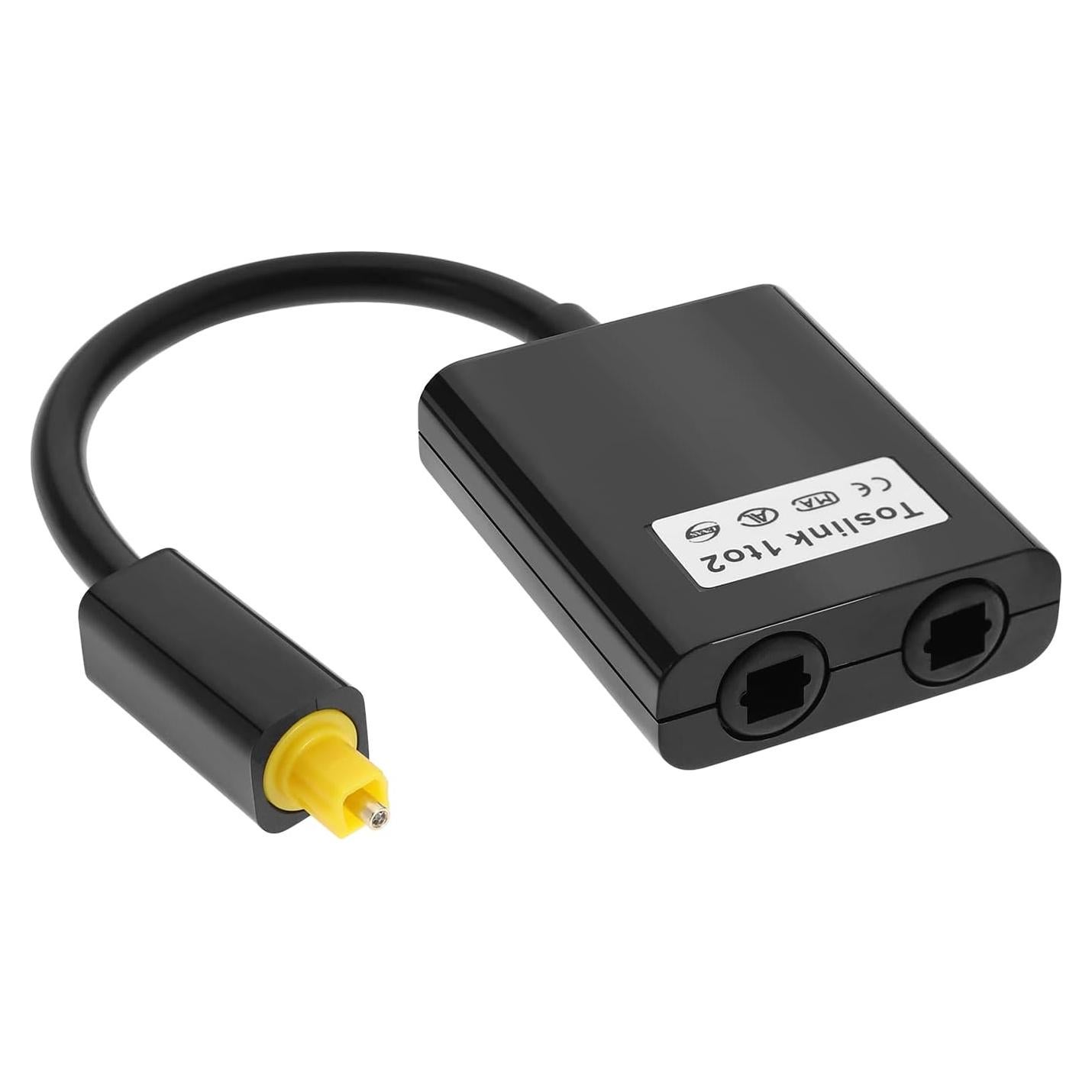 Adaptador Divisor de Audio Óptico Toslink 1 en 2 Micro Traders