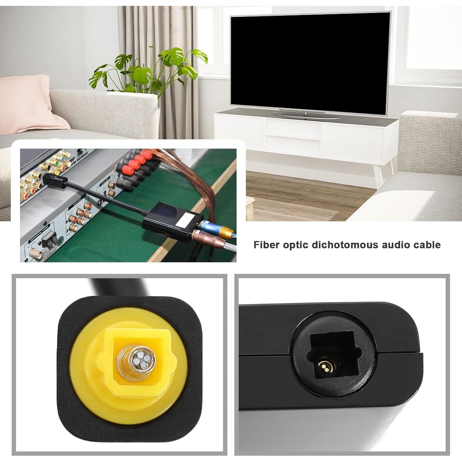 Adaptador Divisor de Audio Óptico Toslink 1 en 2 Micro Traders