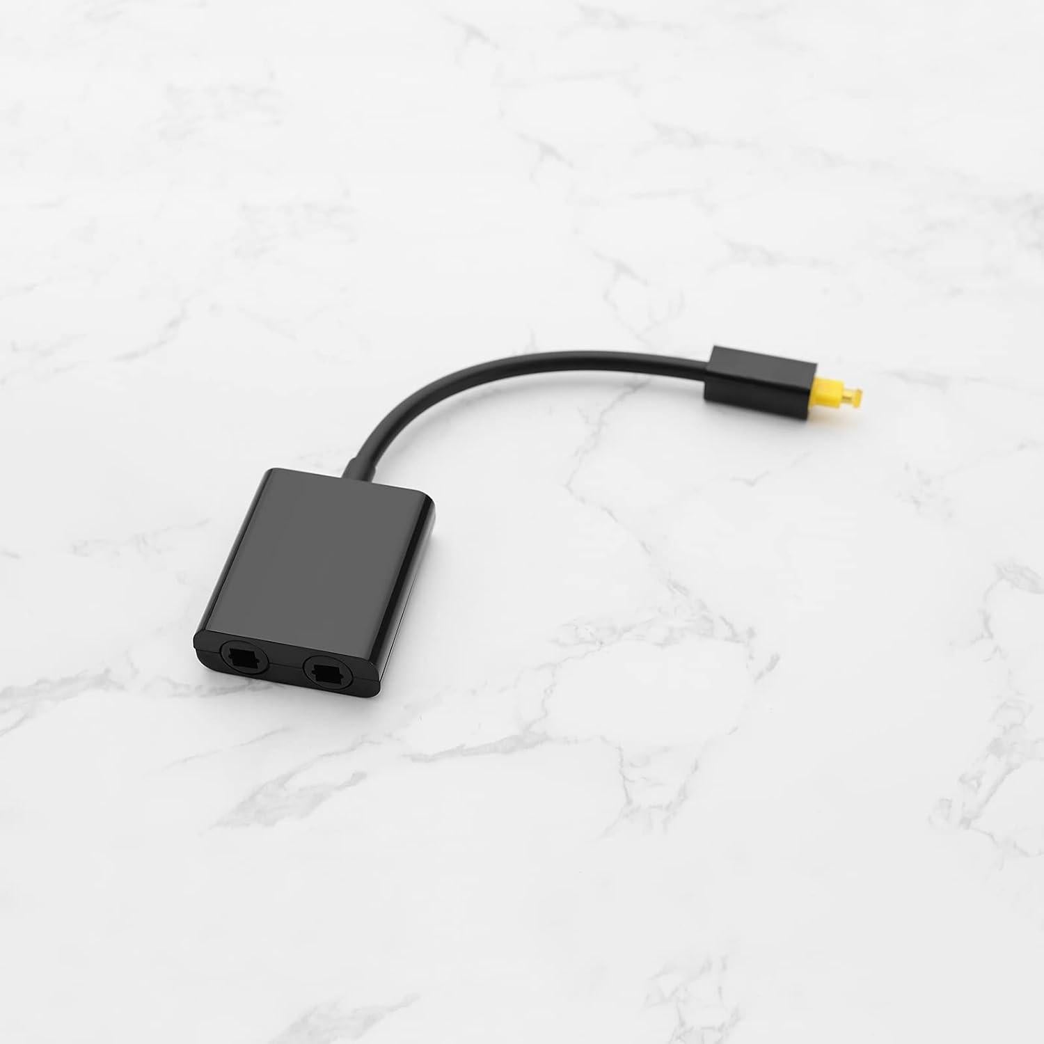 Adaptador Divisor de Audio Óptico Toslink 1 en 2 Micro Traders