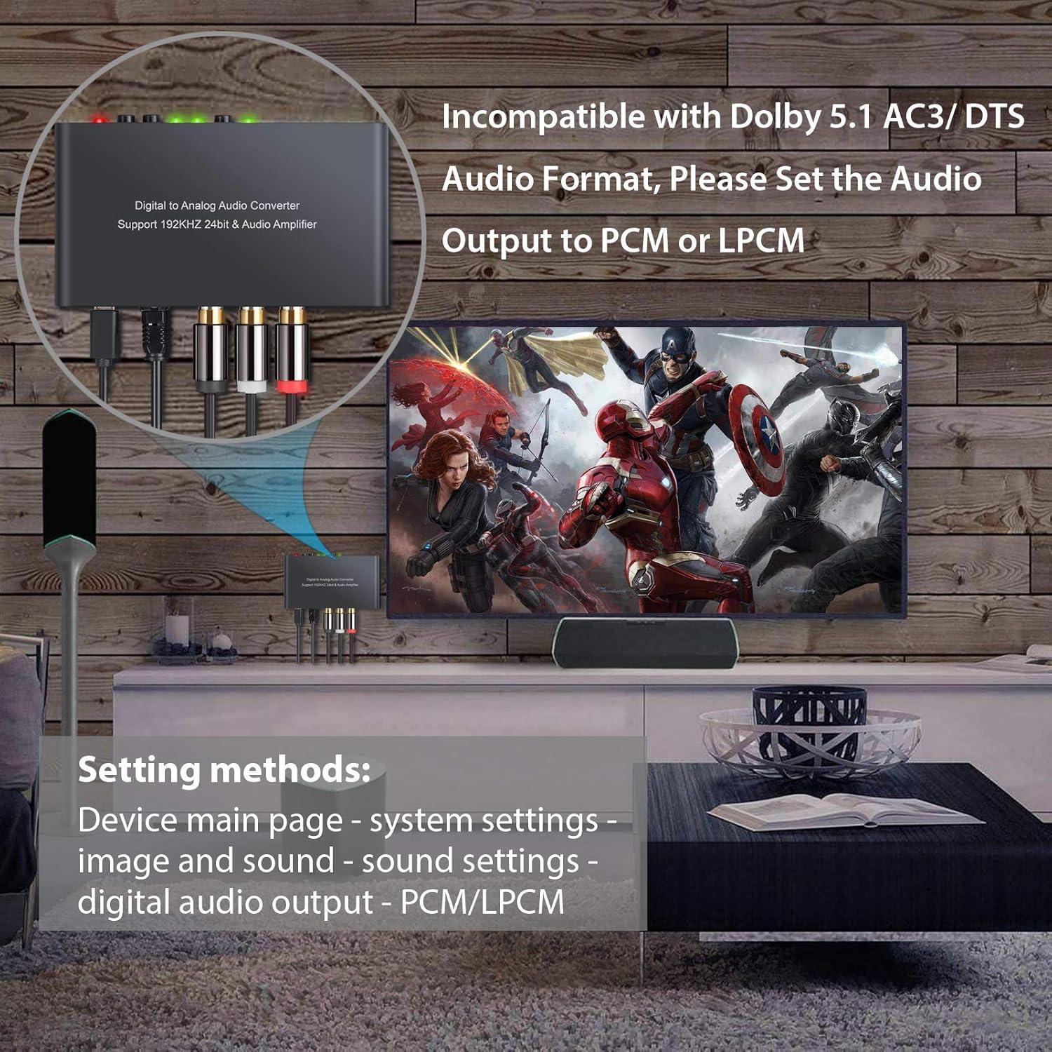 Convertidor de Audio Digital a Analógico Neoteck 192kHz con Control Remoto