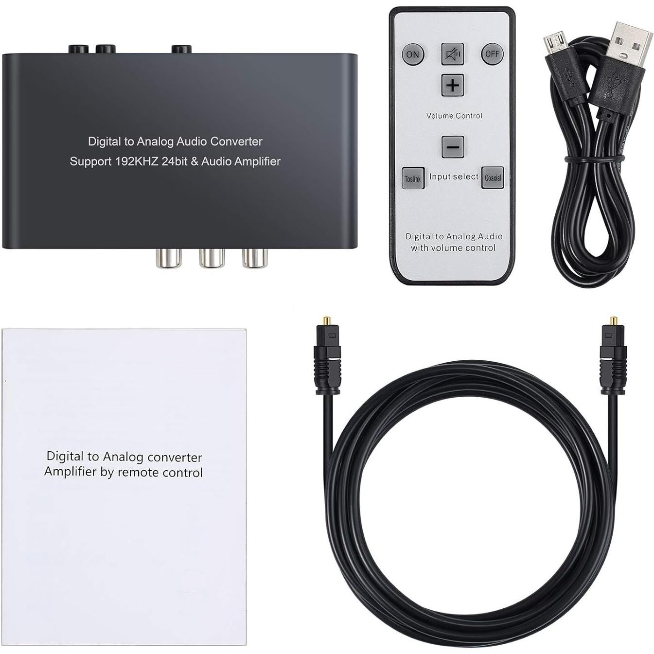 Convertidor de Audio Digital a Analógico Neoteck 192kHz con Control Remoto