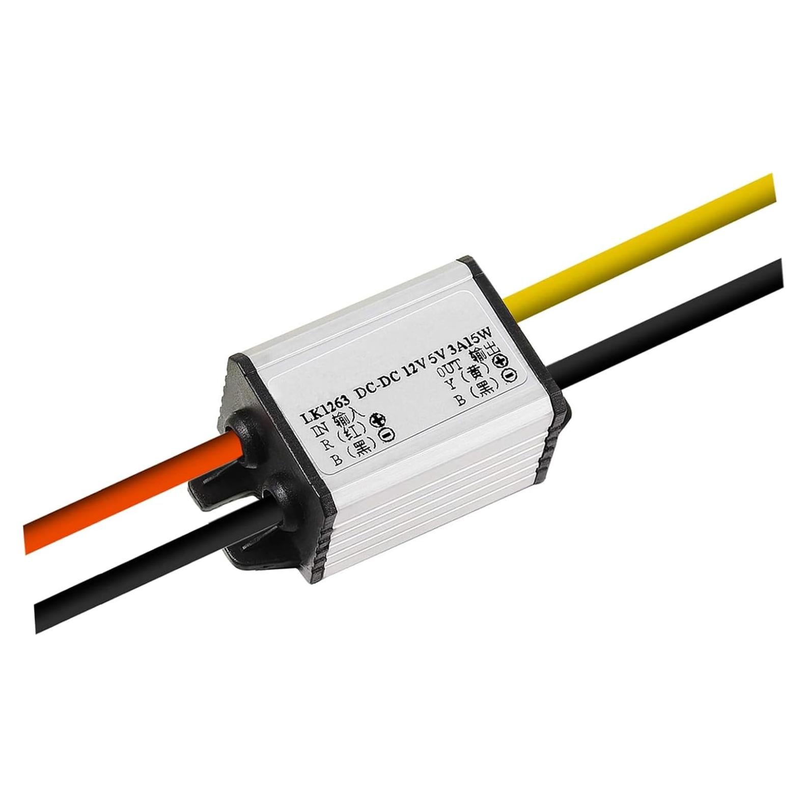 Convertidor de Voltaje DC 12V a 5V 3A SIPYTOPF para Automóvil