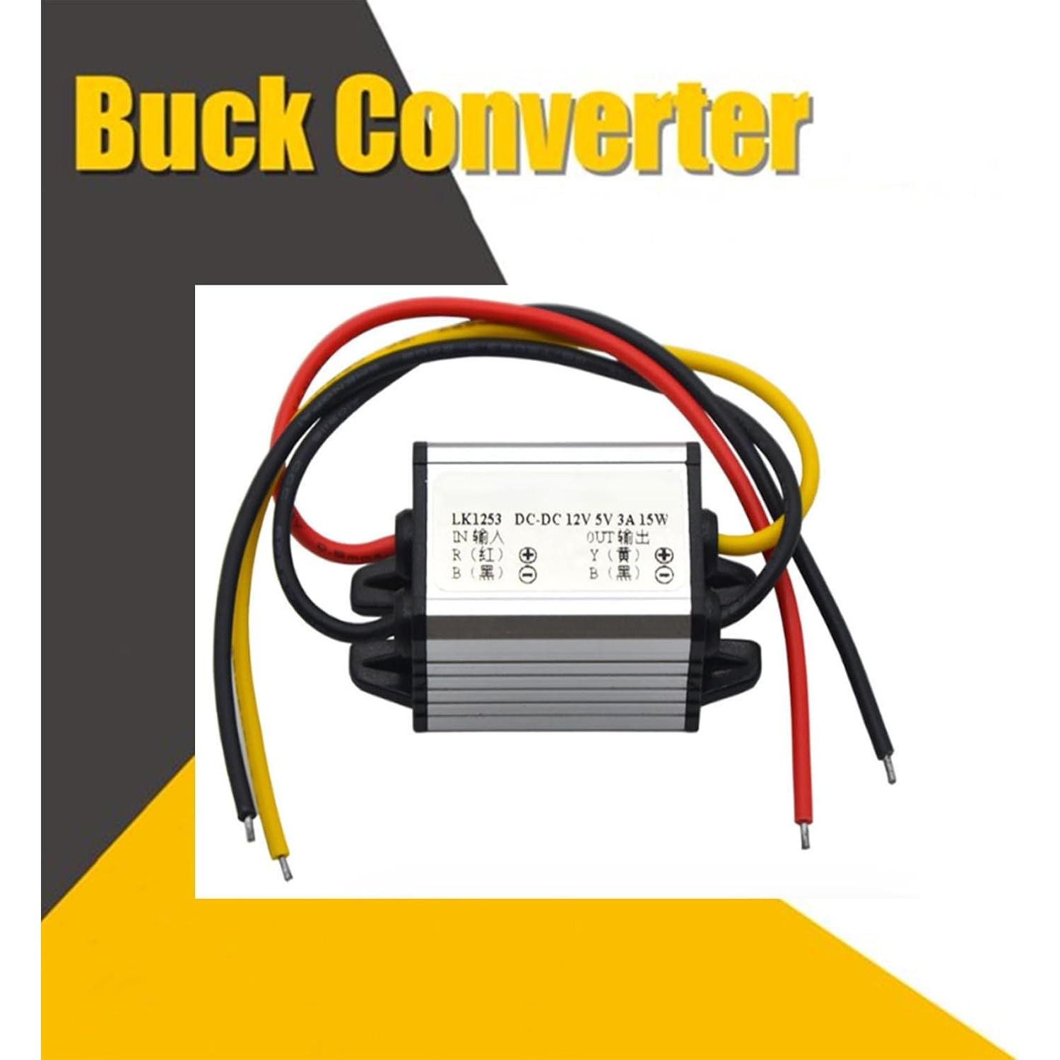 Convertidor de Voltaje DC 12V a 5V 3A SIPYTOPF para Automóvil