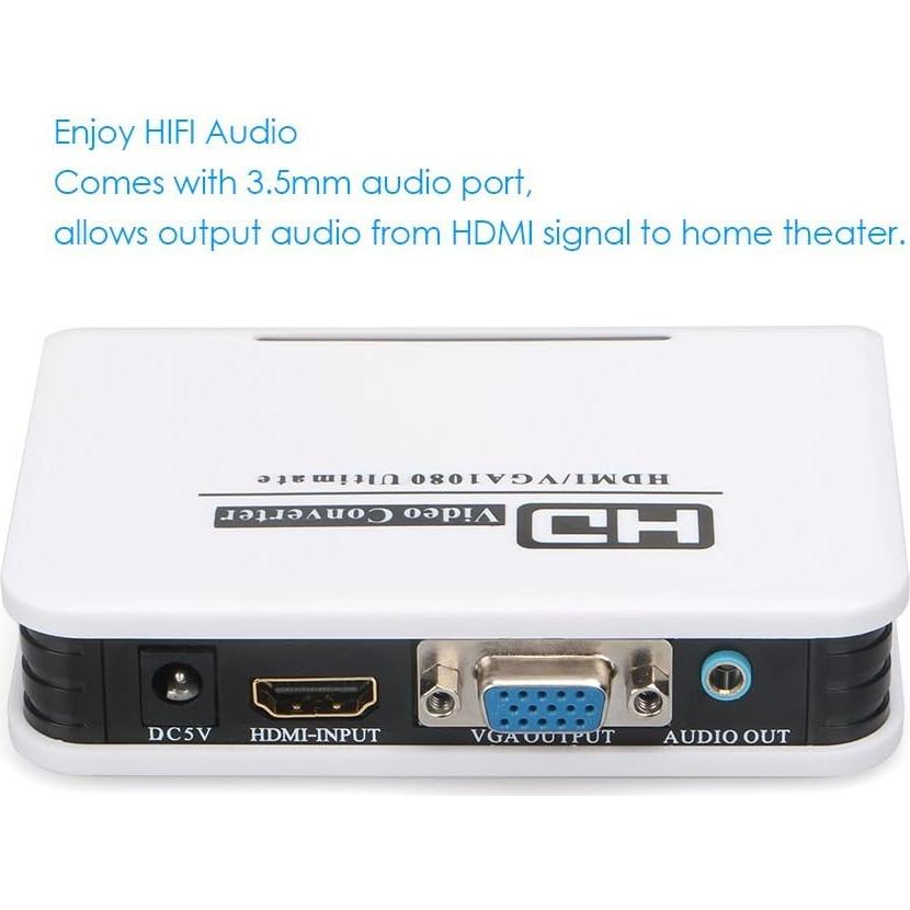 Adaptador HDMI a VGA Megulla MG-H2V100 con Audio 3.5mm