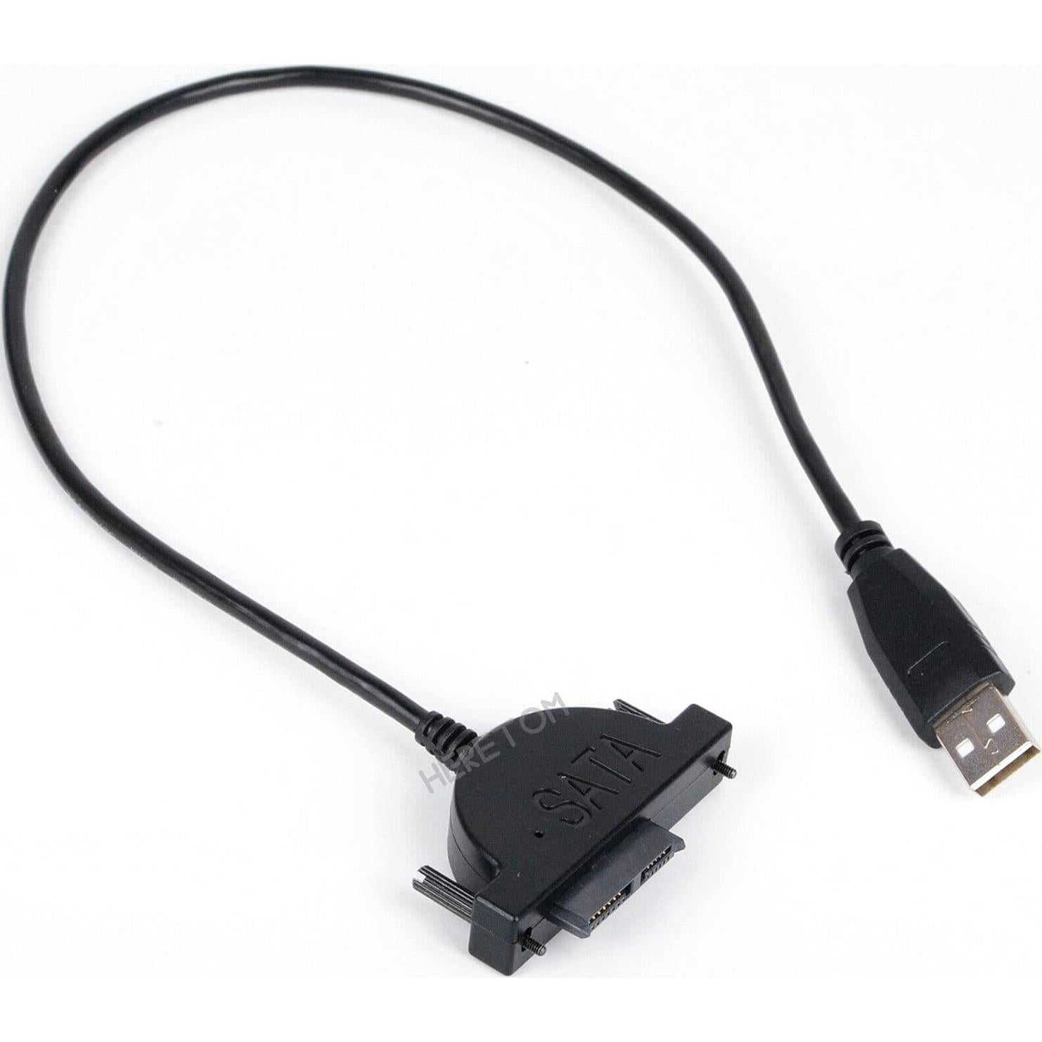 Adaptador USB 2.0 a Mini SATA II 13Pin para Laptop CD/DVD