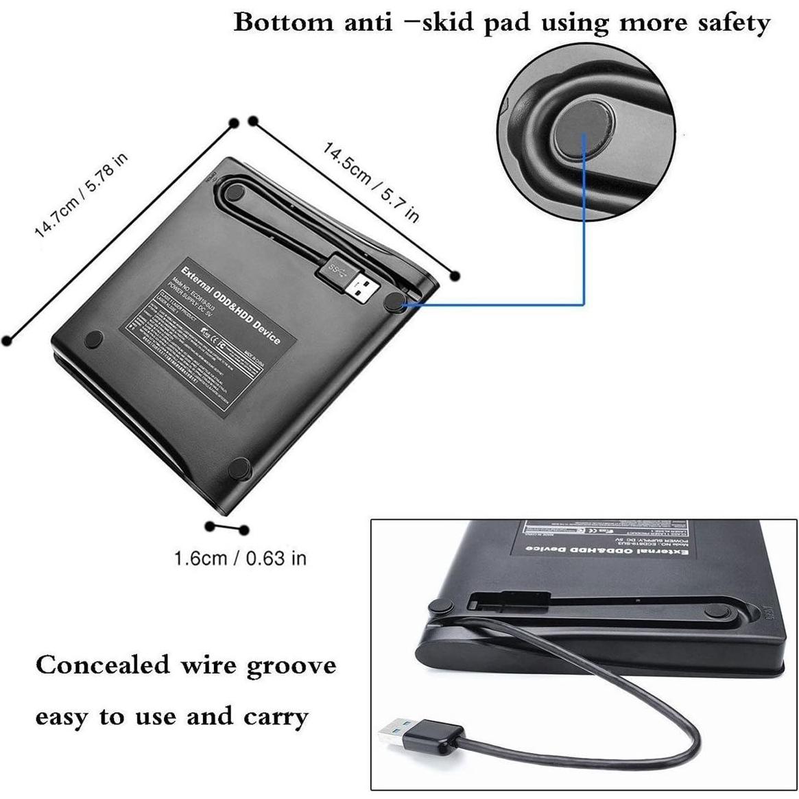Grabadora DVD Externa USB 3.0 Wolf War Ultra Slim 250g