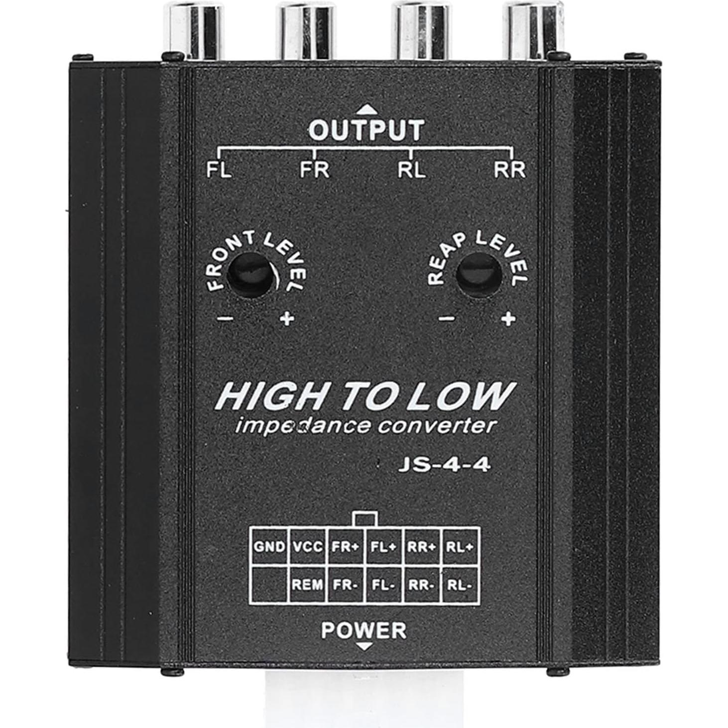 Convertidor de Impedancia RCA XHIKOWAT 4 Canales 12V