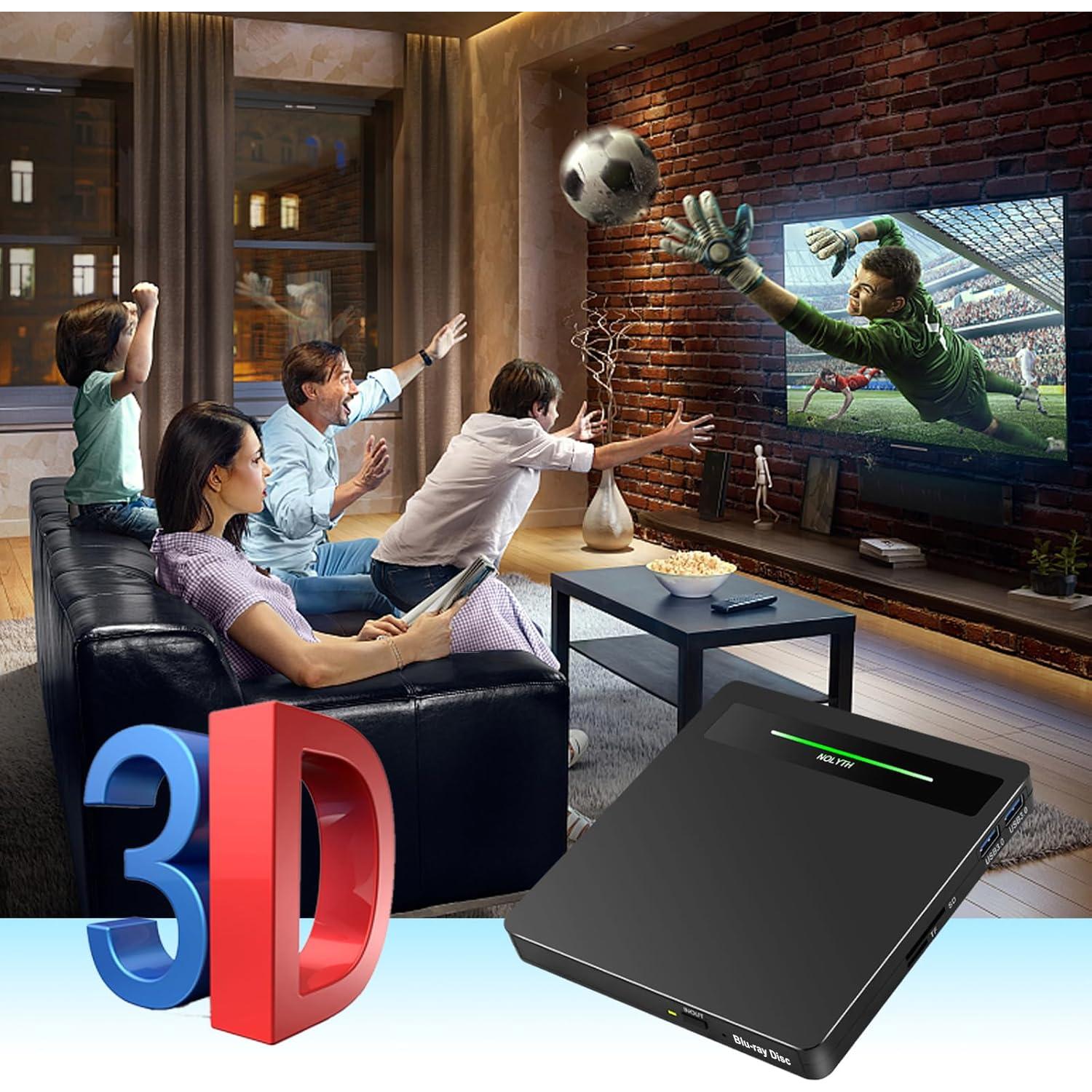 Unidad Externa Blu Ray NOLYTH 5 en 1 con 2 Puertos USB