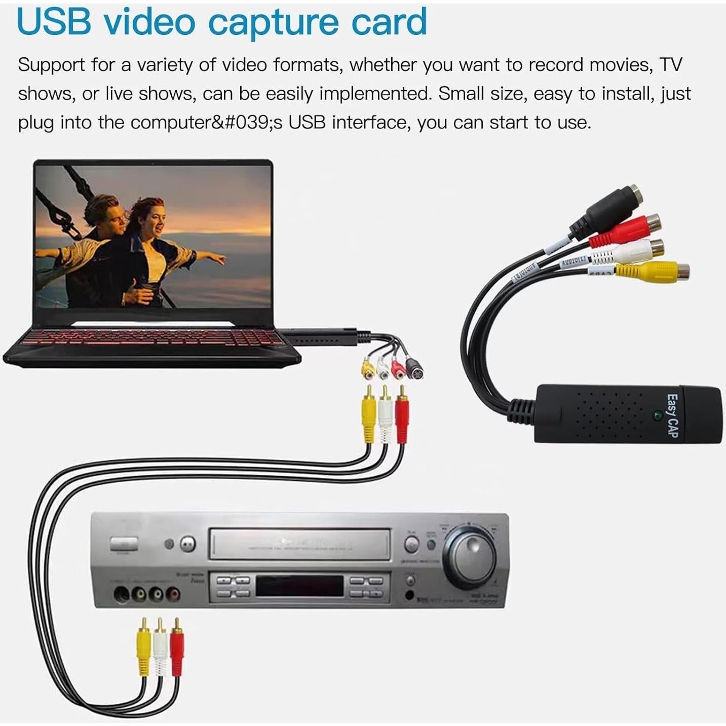 Convertidor Digital de VHS a DVD USB 2.0 USonline911