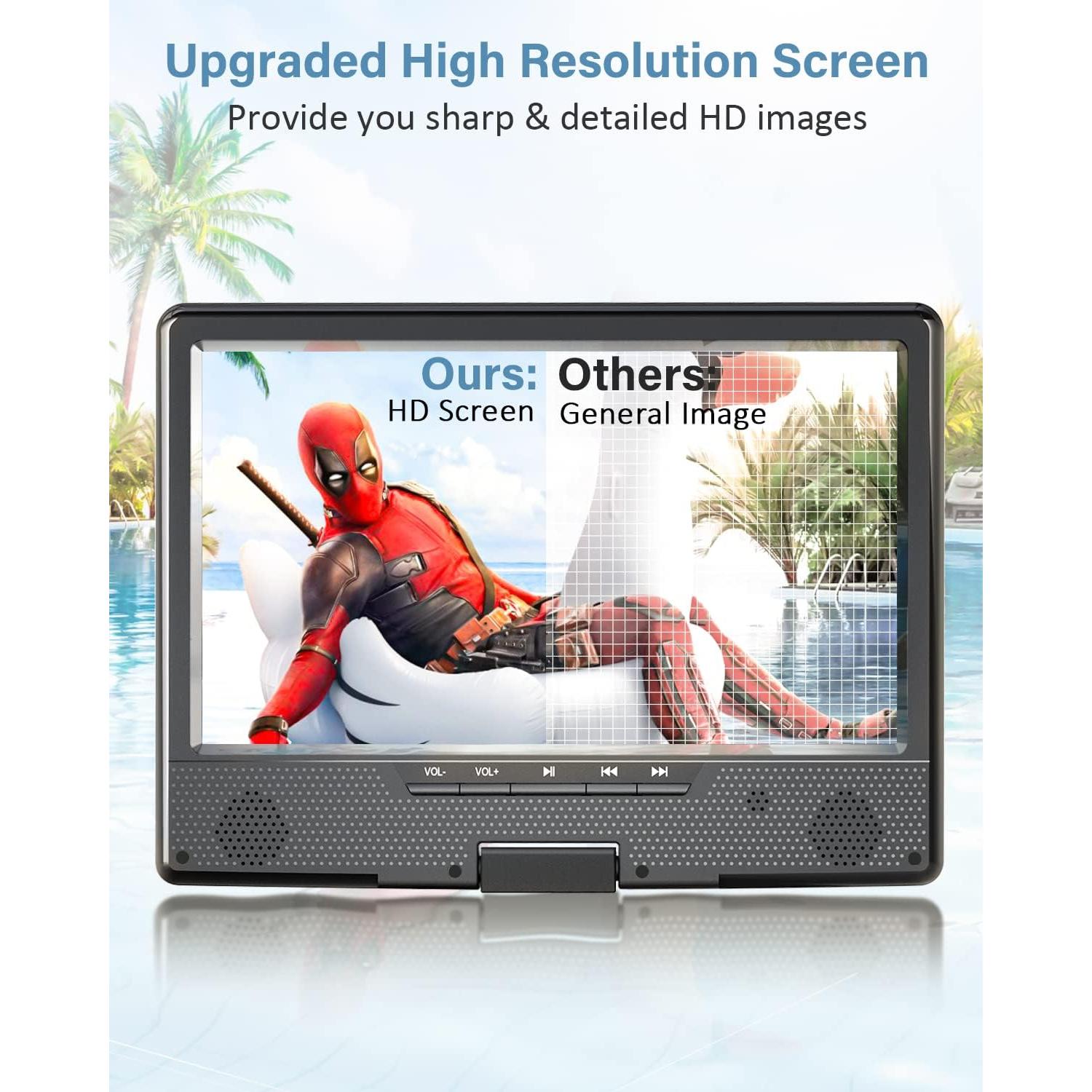 Reproductor de DVD Portátil Arafuna 10.5" HD para Coche