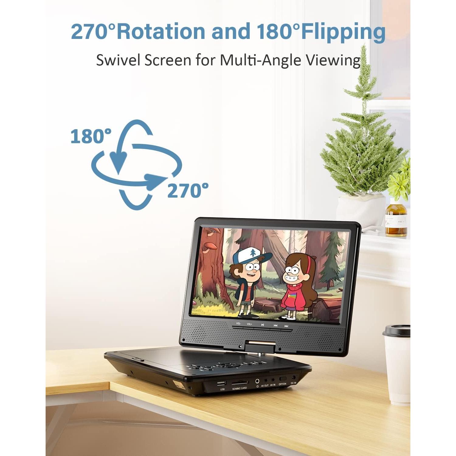 Reproductor de DVD Portátil Arafuna 10.5" HD para Coche