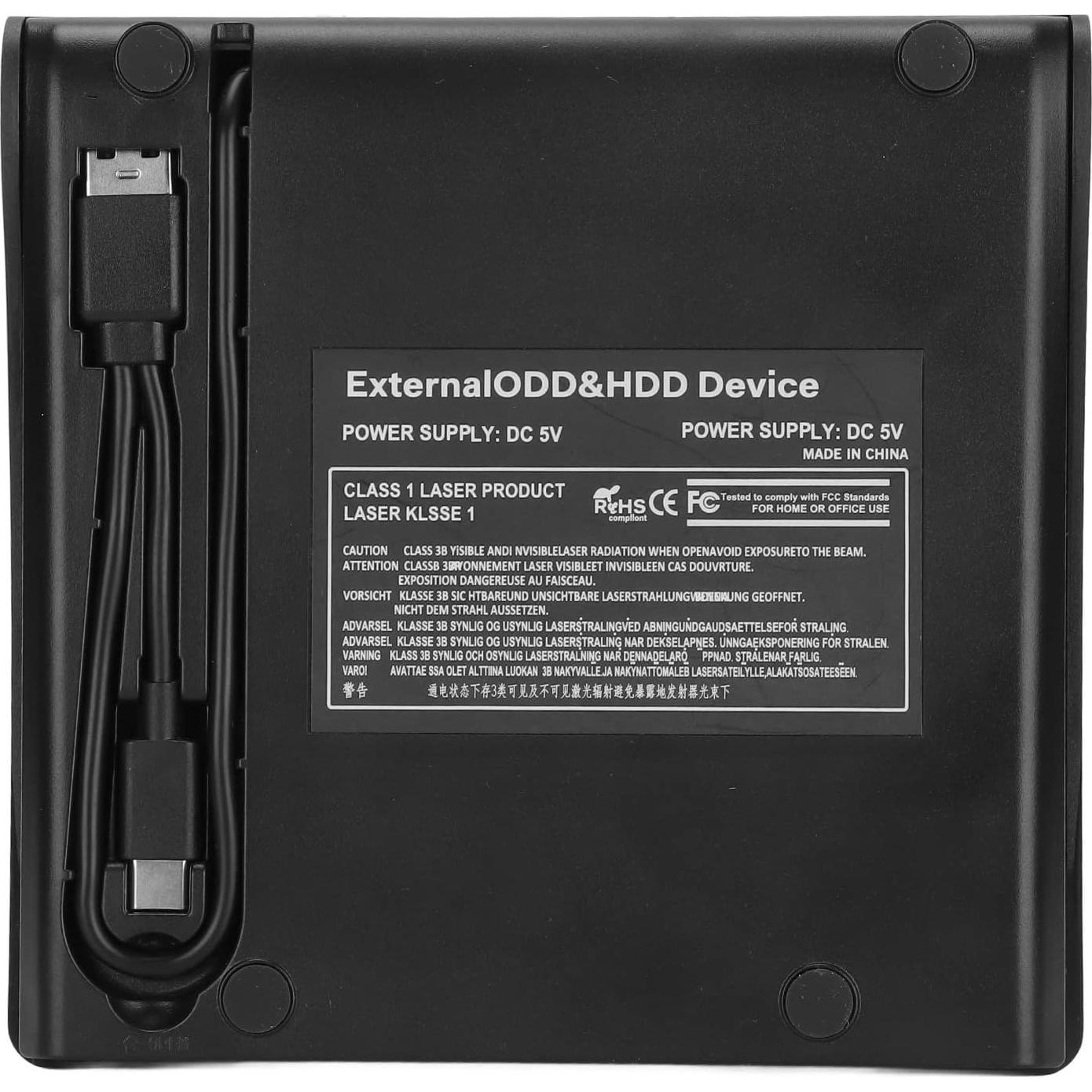 Unidad de DVD Externa Fosa USB 3.0 5Gbps para Laptop 12.7mm 9.5mm