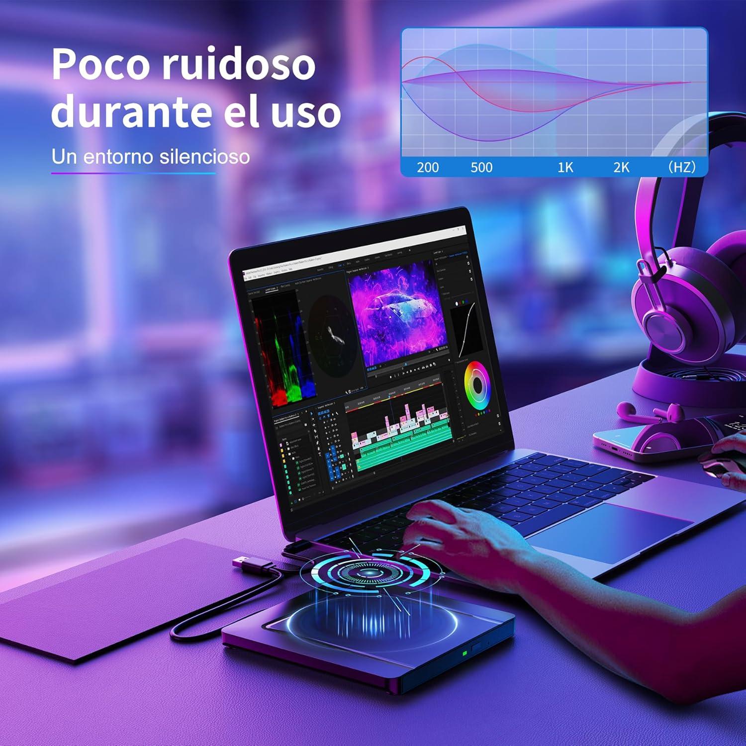 Unidad Externa de CD/DVD Umaniy USB 3.0 Ultra Delgado