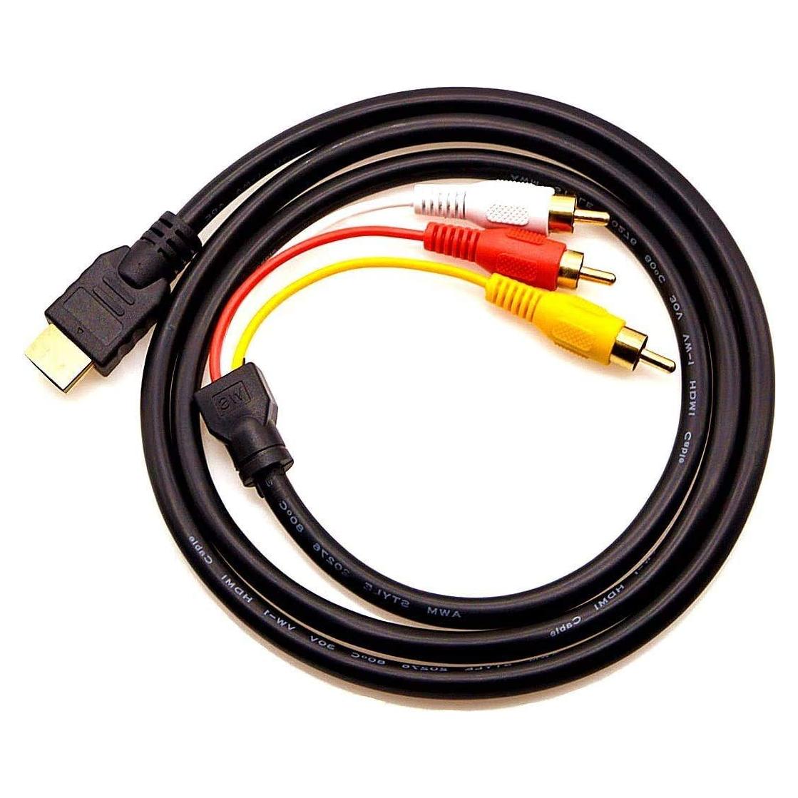 Adaptador HDMI a RCA Mkoder 1.5M para TV y Proyectores