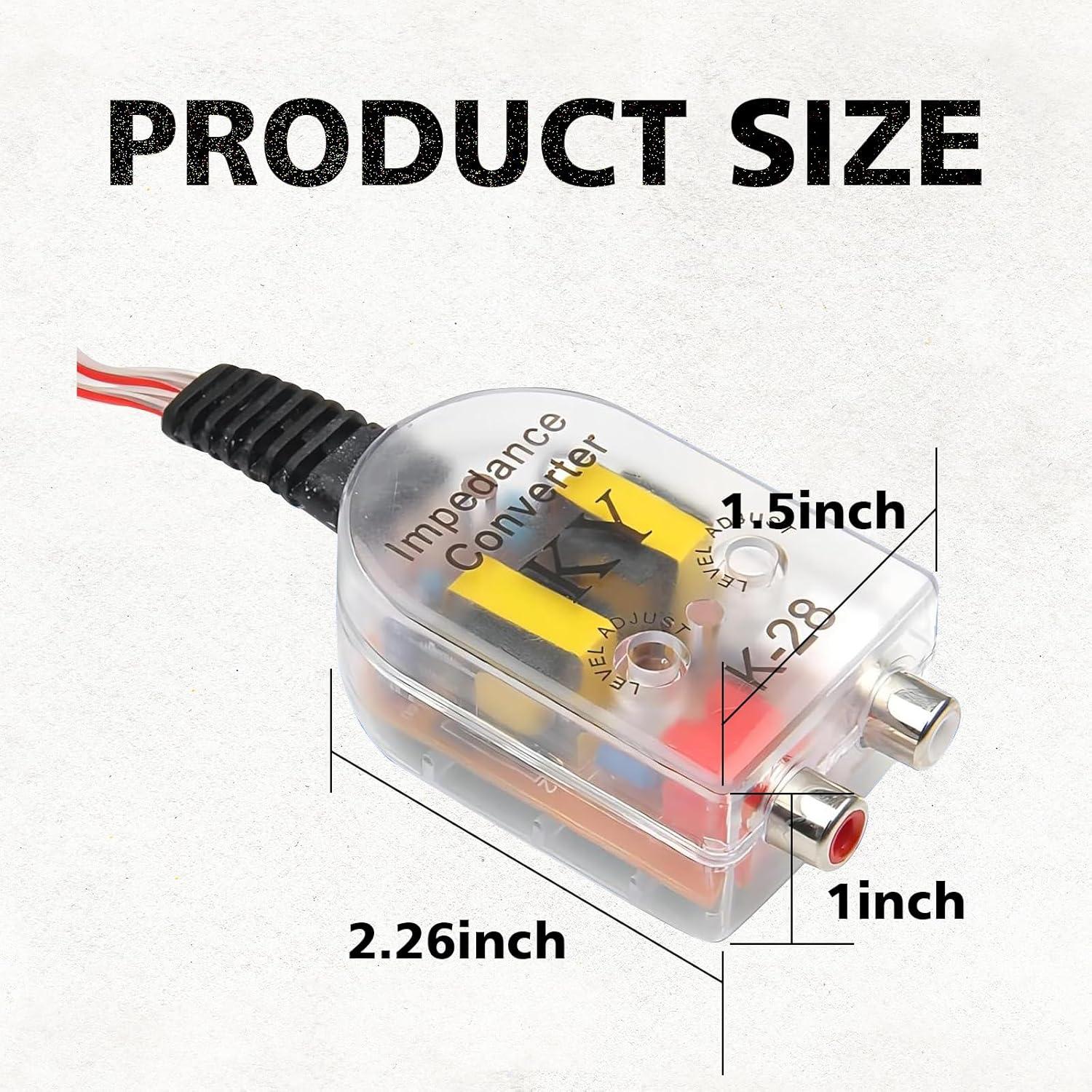 Convertidor RCA Audio de Coche ijuicy ICYFZQ2601-2PCS