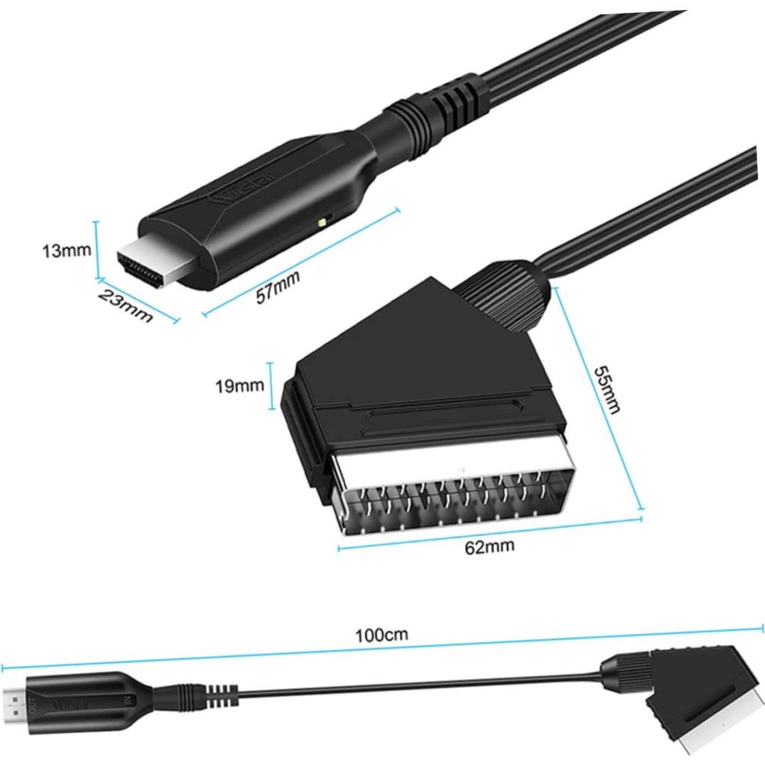 Adaptador de Video Scart a Digital Tofficu 720p 2 Pcs