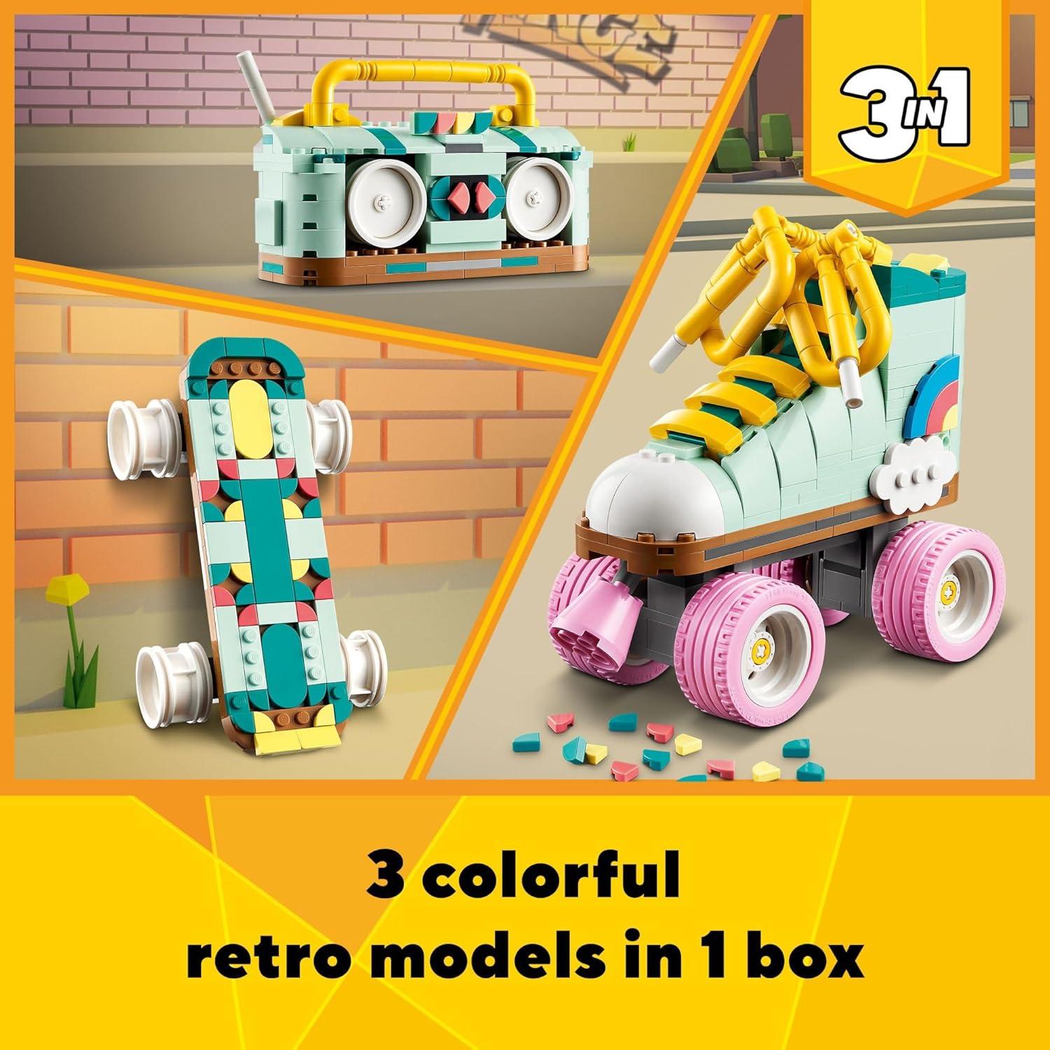 LEGO Creator Patín Retro 3 en 1 31148 Juguete para Niños