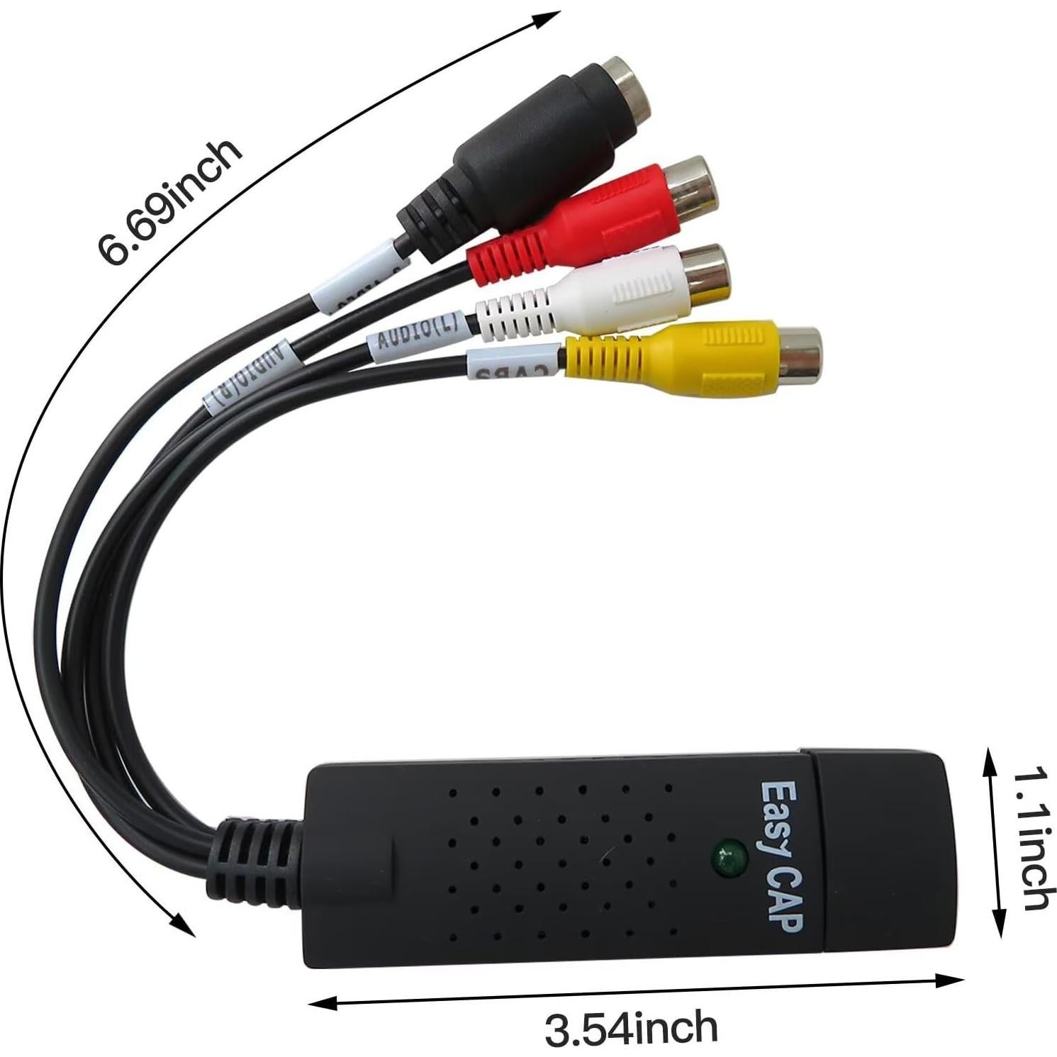 Convertidor Digital de VHS a DVD USB 2.0 Smaeti - Plug and Play