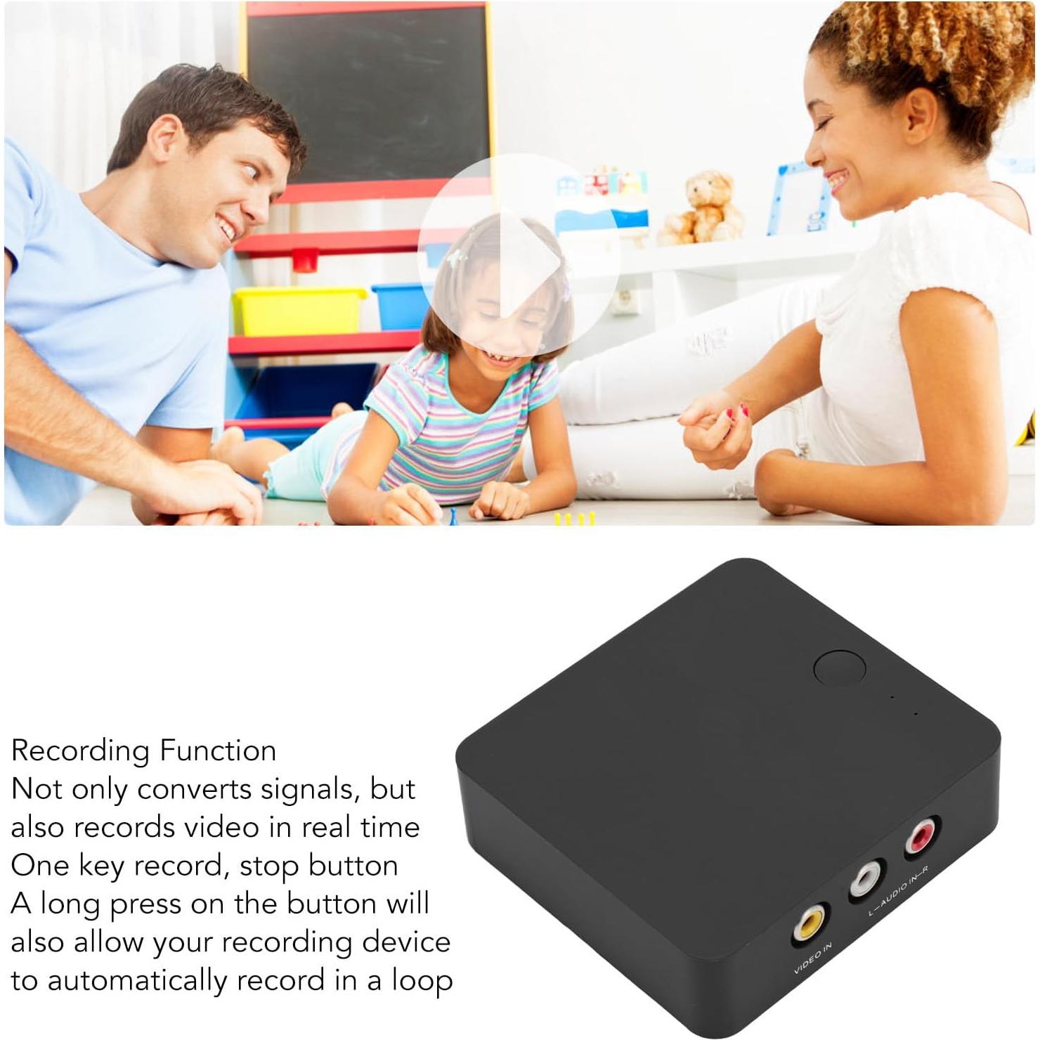 Convertidor AV a HDMI 1080P Sanpyl con Grabación y USB