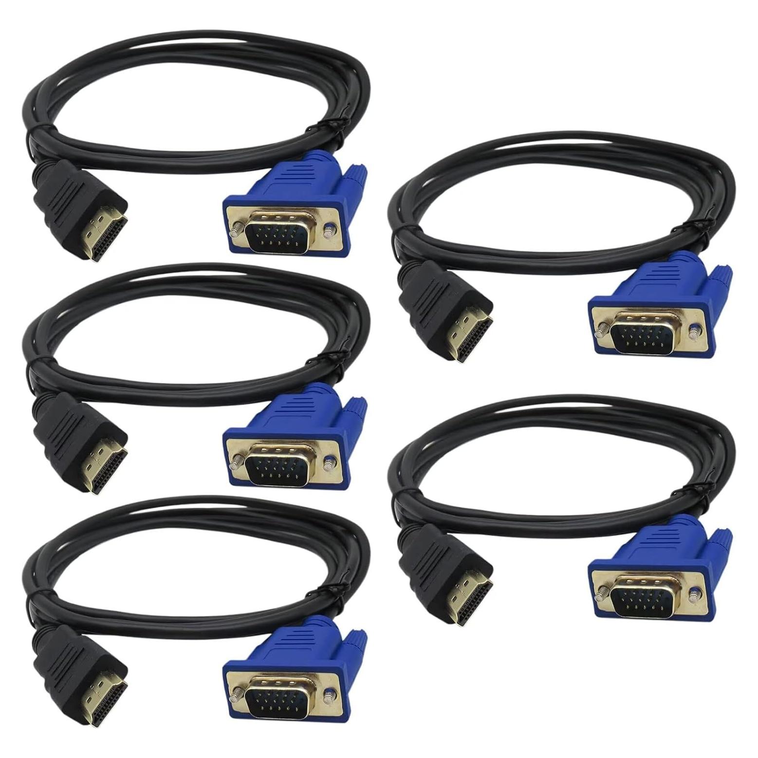 Adaptador HDMI a VGA Icelily 1.83m 5 Piezas 1080P