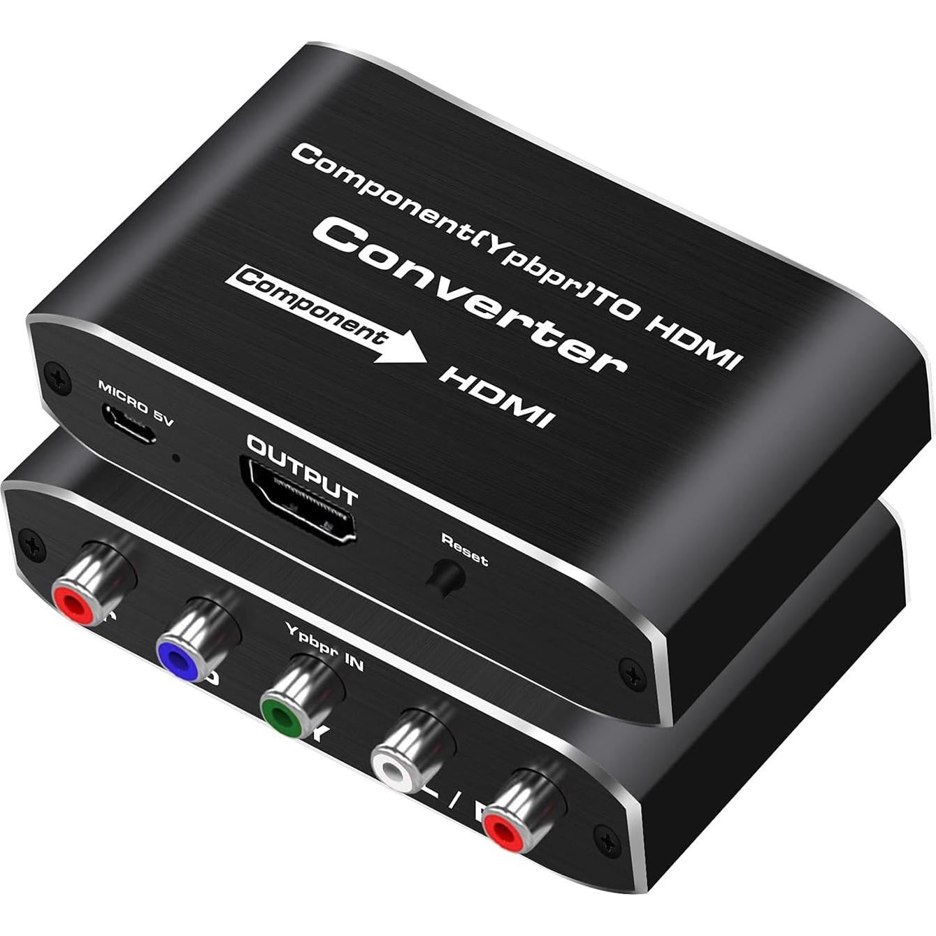 Component to HDMI Converter+4K HDMI Cable