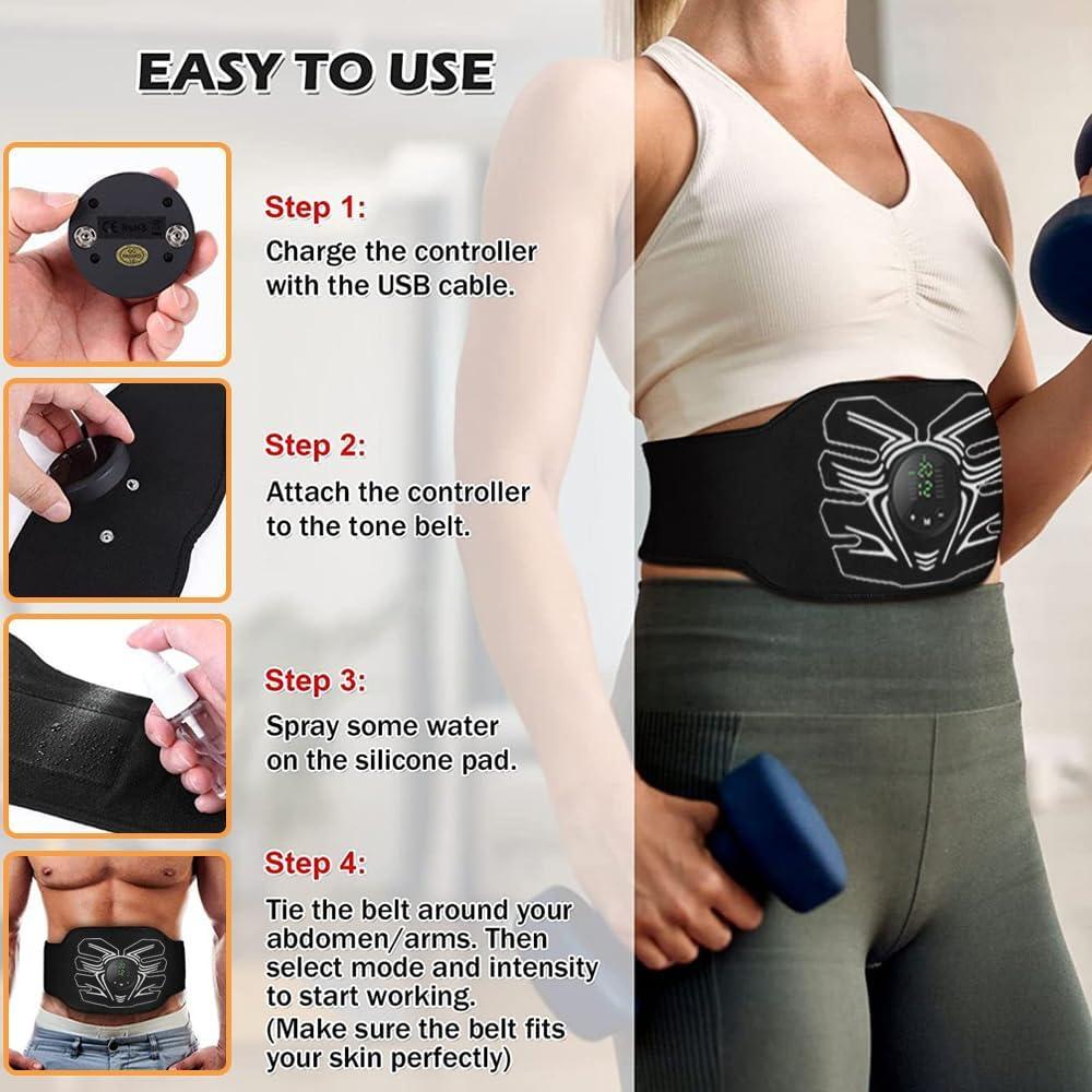 Estimulador Abdominal HOERCAAL Mhd Tens 12 Modos 19 Niveles