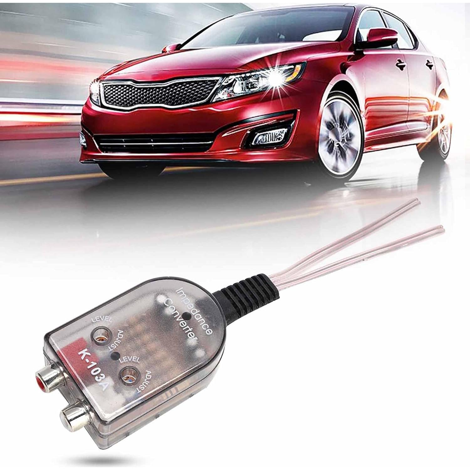 Convertidor de Impedancia de Audio EVGATSAUTO para Coche