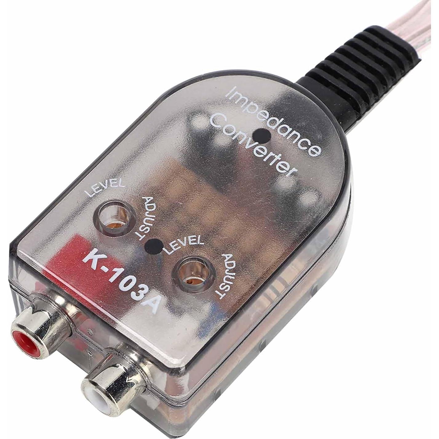 Convertidor de Impedancia de Audio EVGATSAUTO para Coche