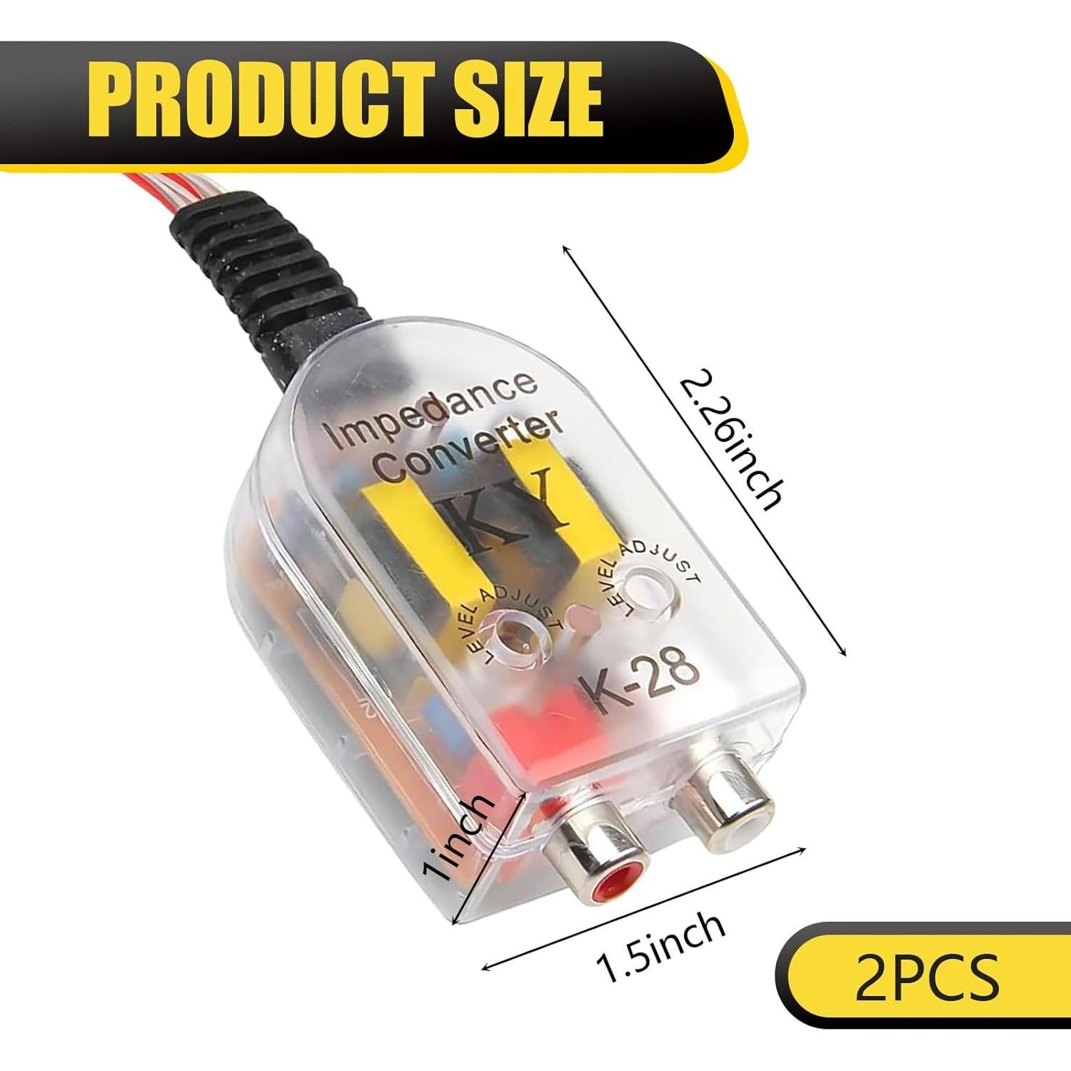 Convertidor de Señal RCA a Subwoofer lekudo 2 PCS