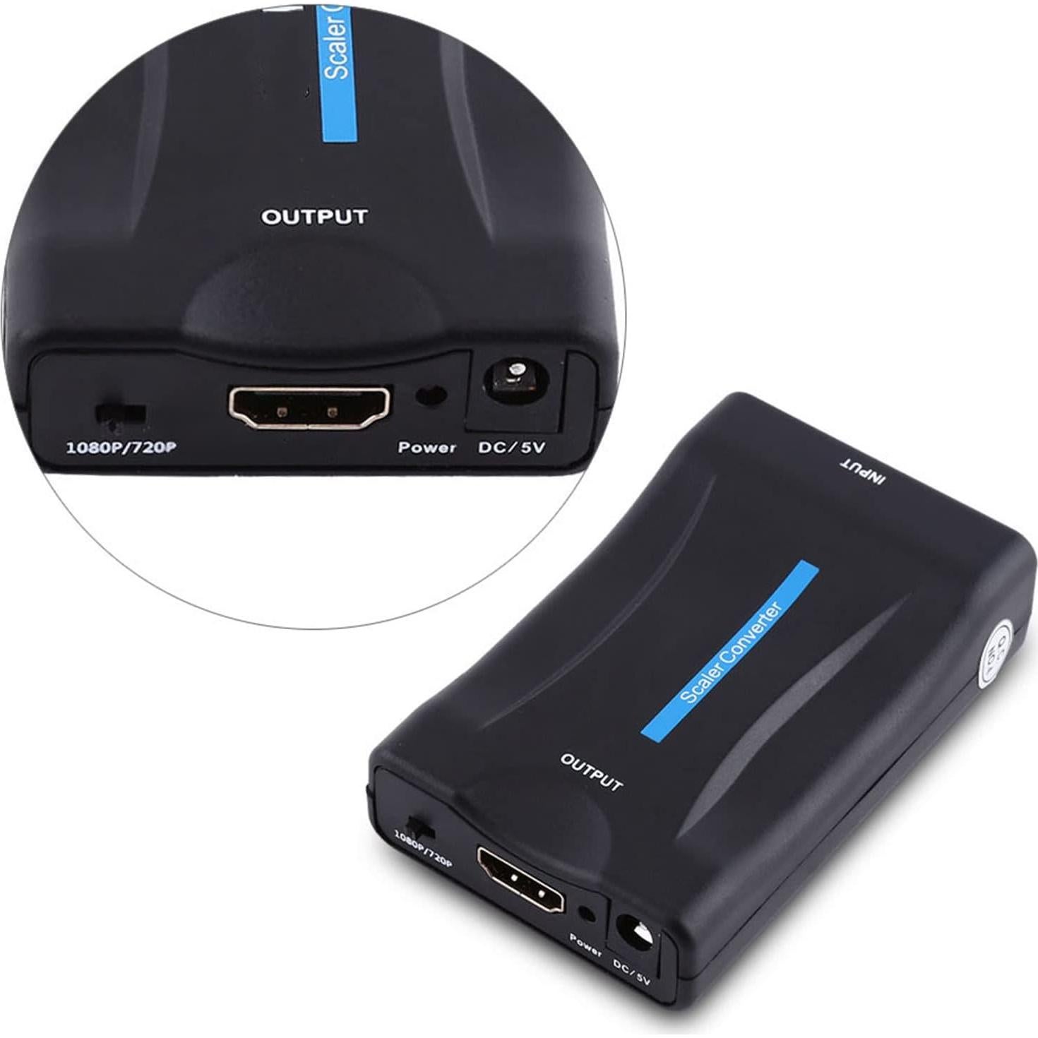 Convertidor SCART a HDMI Beufee 720P 1080P Adaptador