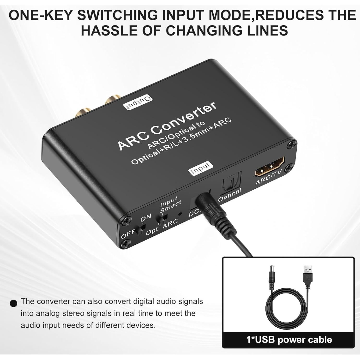 Convertidor de Audio Digital a Analógico DAC Blackonvlm 9x5.8cm