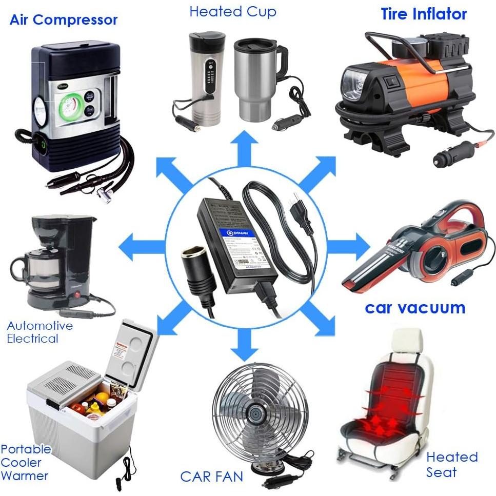 Convertidor Cargador 12V 10A T POWER para Compresores y Aspiradoras
