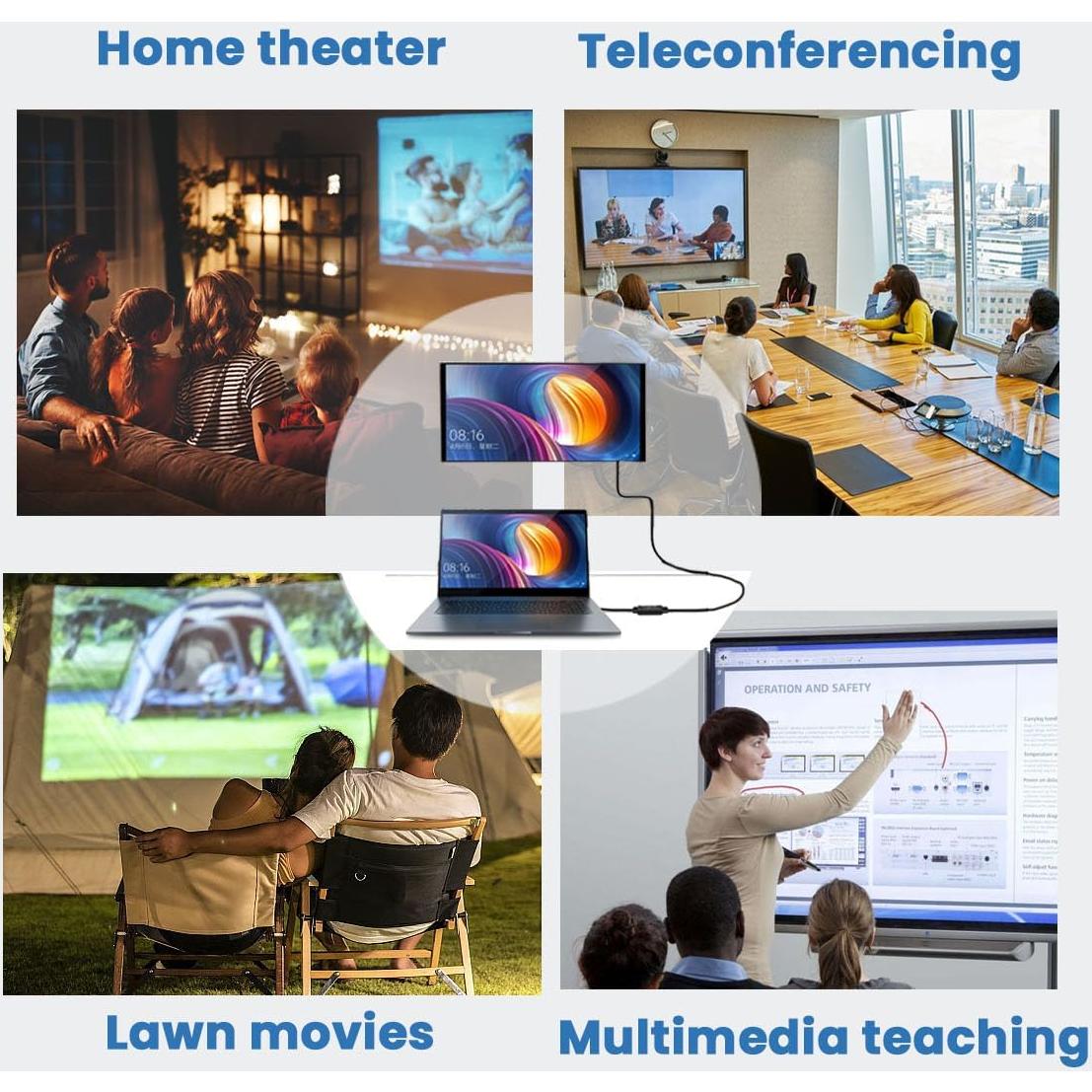 Amplificador HDMI Techigher Extensor 30M 4K 60Hz USB-C