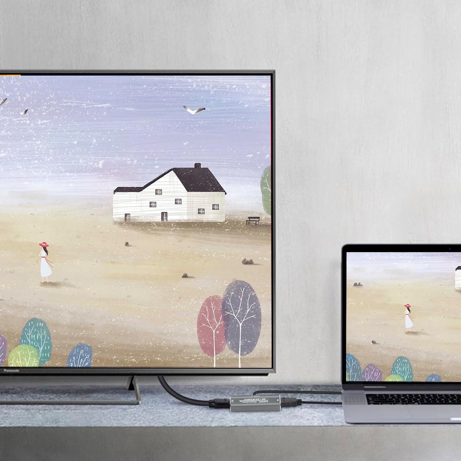 Amplificador HDMI Techigher Extensor 30M 4K 60Hz USB-C