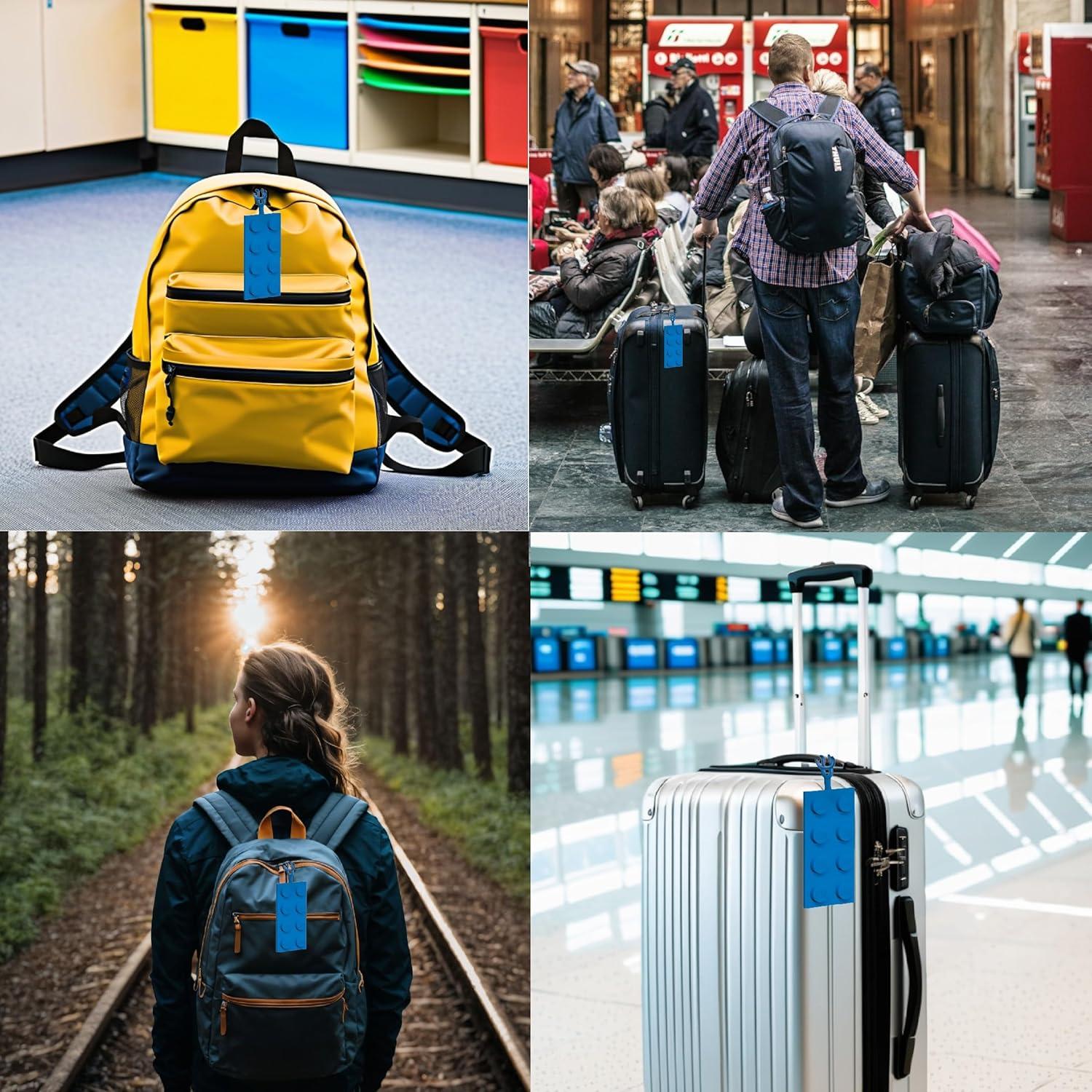 Etiqueta de Equipaje Silicona LEGO 2x4 Azul - IQ