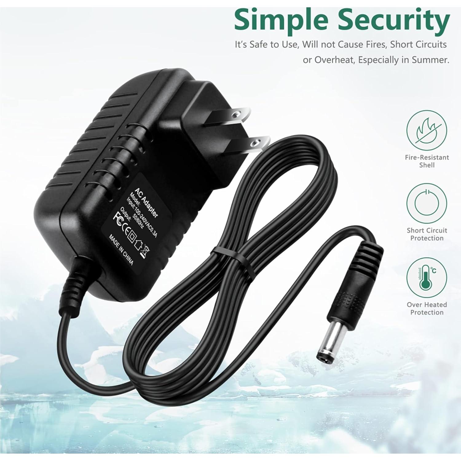 Cargador Adaptador AC-DC SLLEA 1.2m para Reproductor DVD Venturer