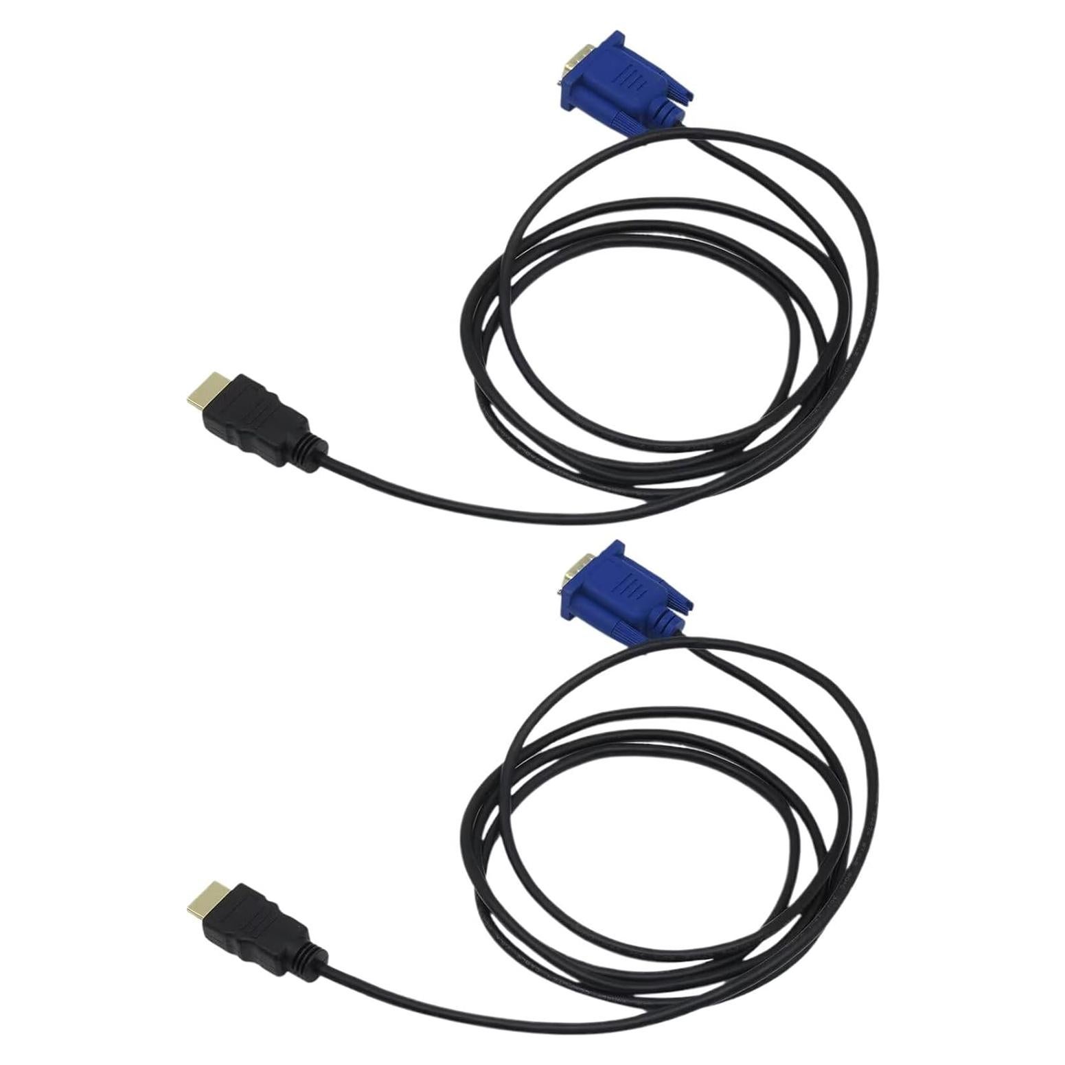Cable HDMI a VGA 1.83m INGQI - Paquete de 2, HD 1080P