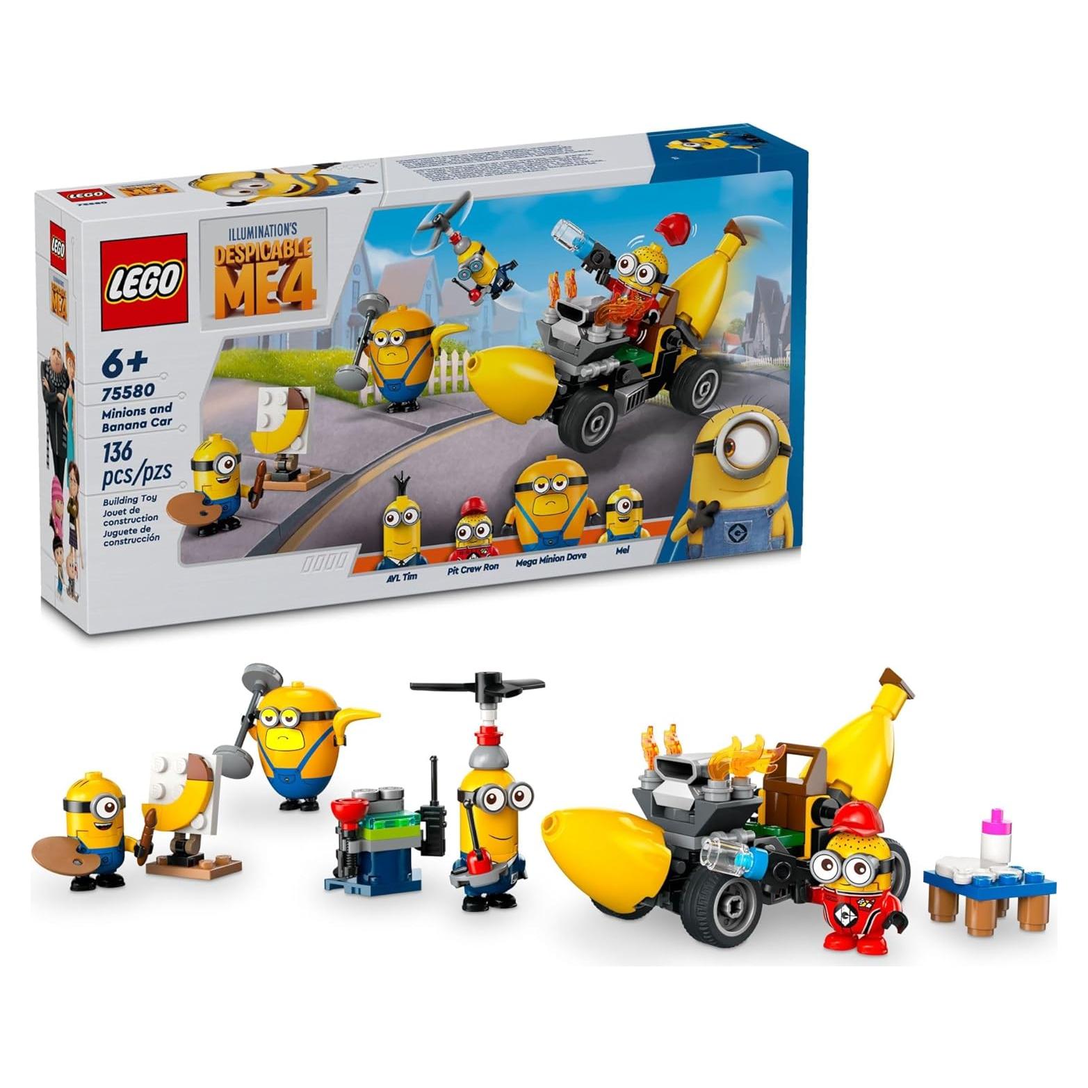 LEGO Mi Villano Favorito 4 Minions y Coche de Plátano 75580