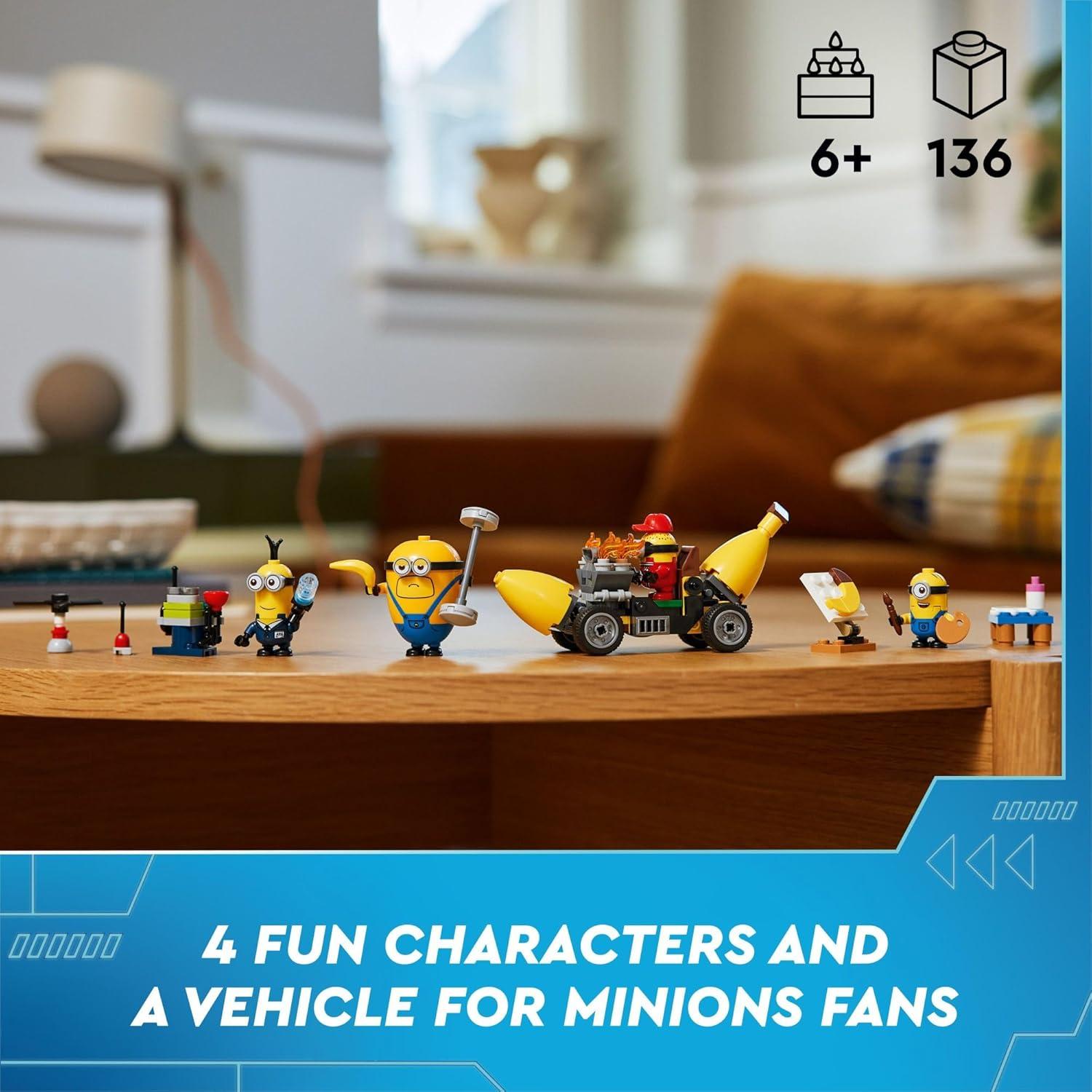 LEGO Mi Villano Favorito 4 Minions y Coche de Plátano 75580